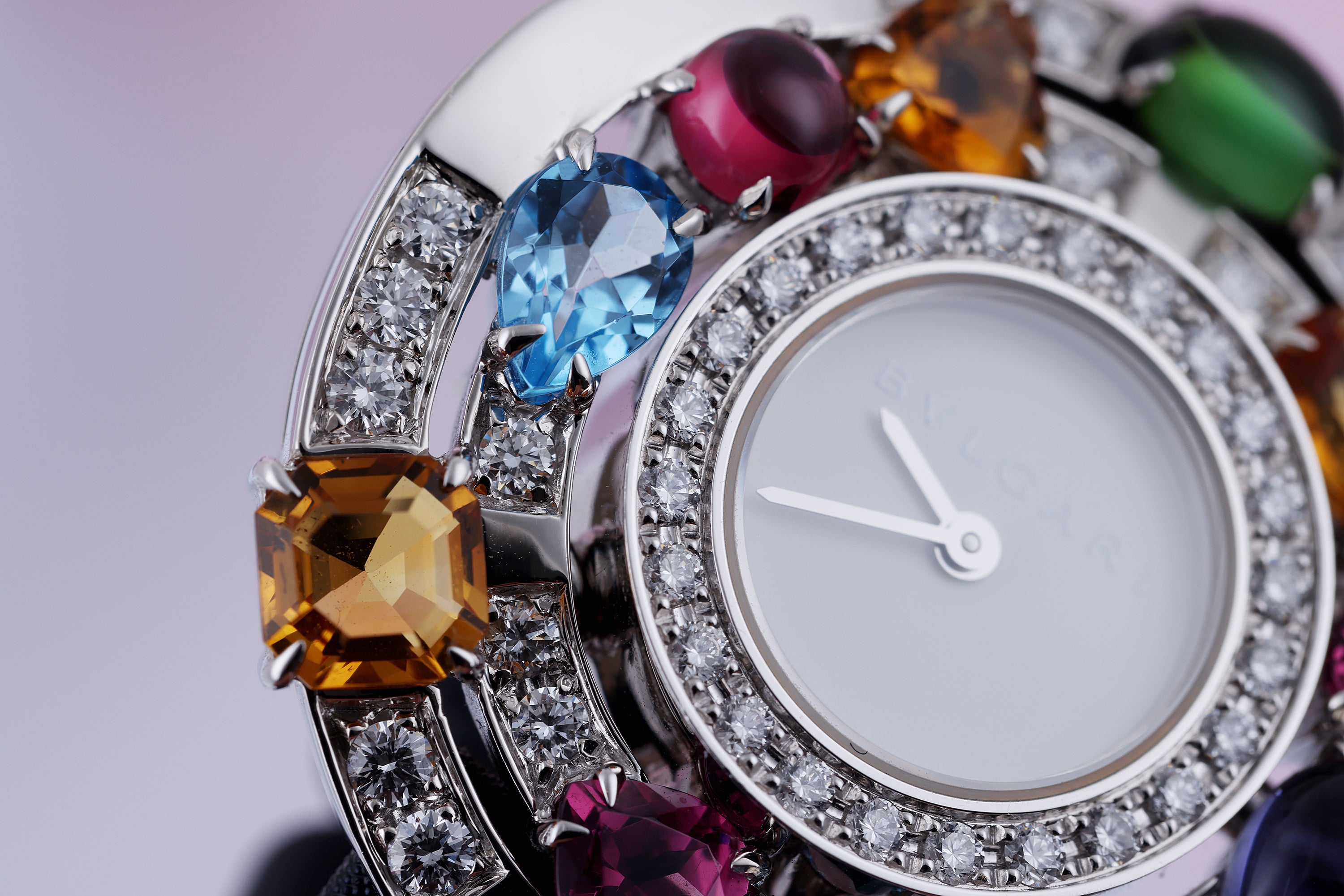 Bvlgari Astrale | REF. AE W 36 G | Diamond & Multi Gems | 18k White Gold | 36mm | Quartz | 2010s