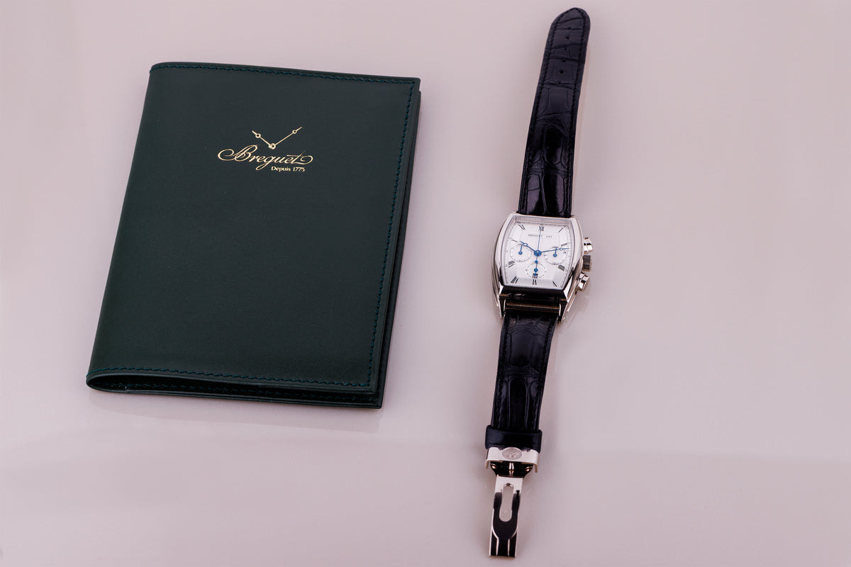 Breguet Heritage Chronograph | REF. 5460BB/12/996 | 18k White Gold | 36mm | Tonneau-Shaped | Papers | 2001