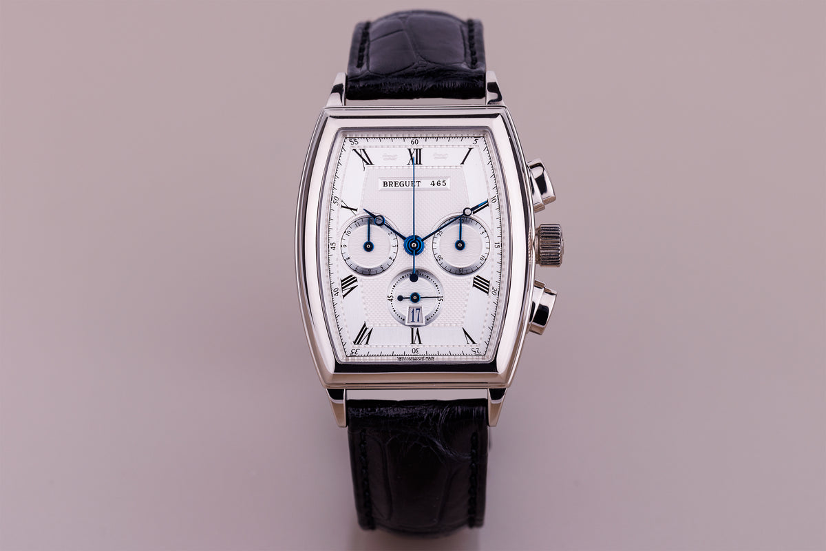Breguet Heritage Chronograph | REF. 5460BB/12/996 | 18k White Gold | 36mm | Tonneau-Shaped | Papers | 2001