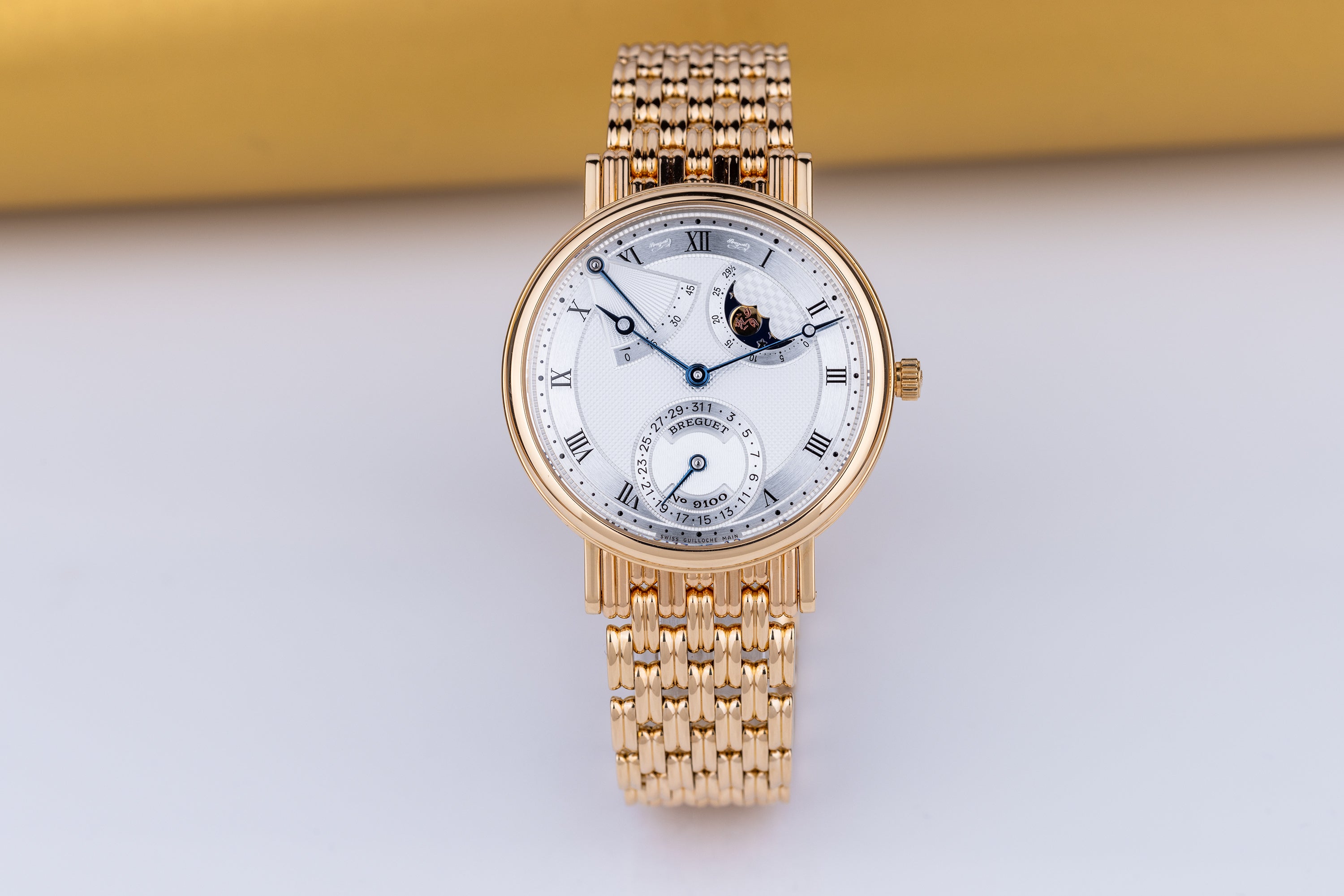 Breguet Classique | REF. 3130 | Power Reserve & Moonphase Display | Silver Dial | 18k Yellow Gold