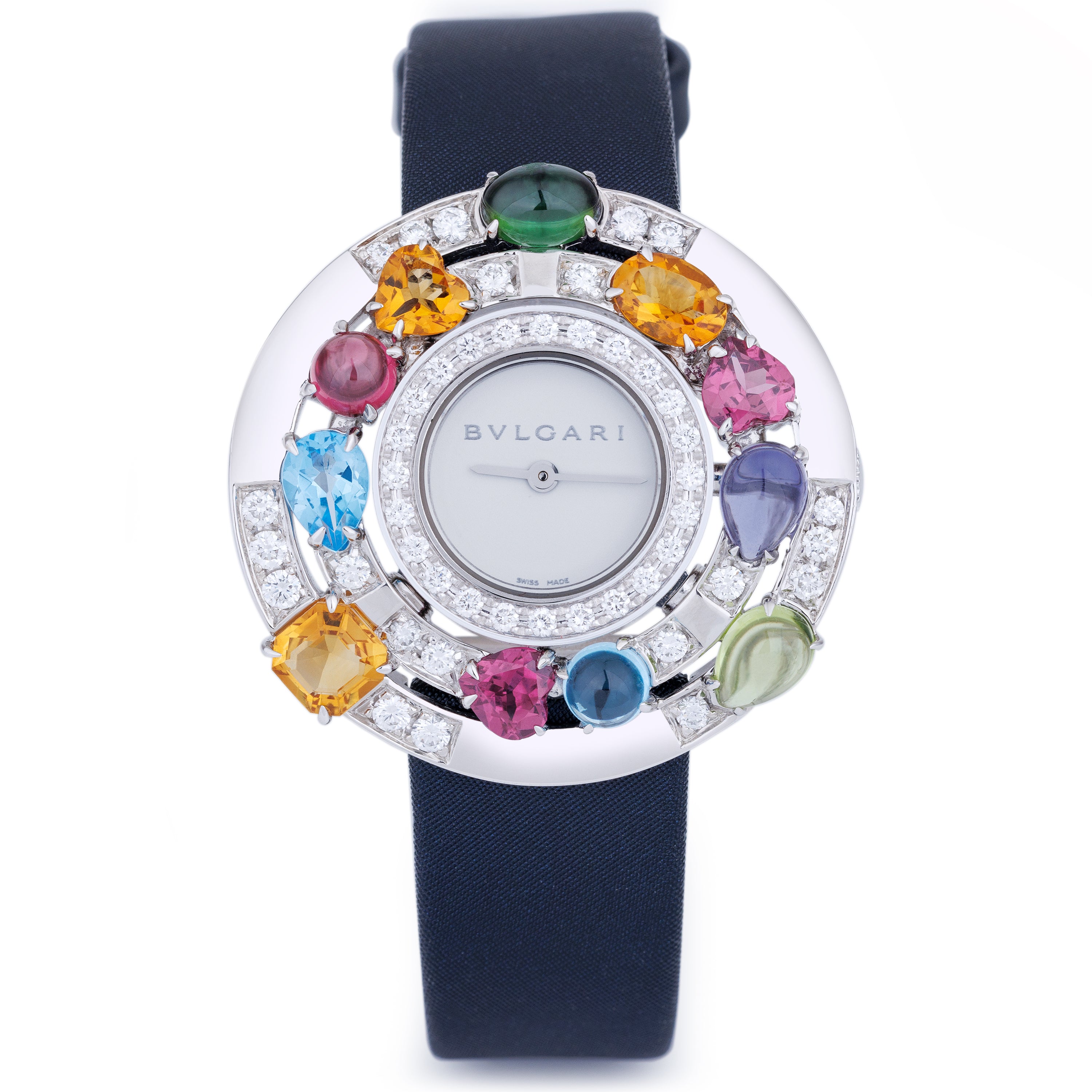 Bvlgari Astrale | REF. AE W 36 G | Diamond & Multi Gems | 18k White Gold | 36mm | Quartz | 2010s