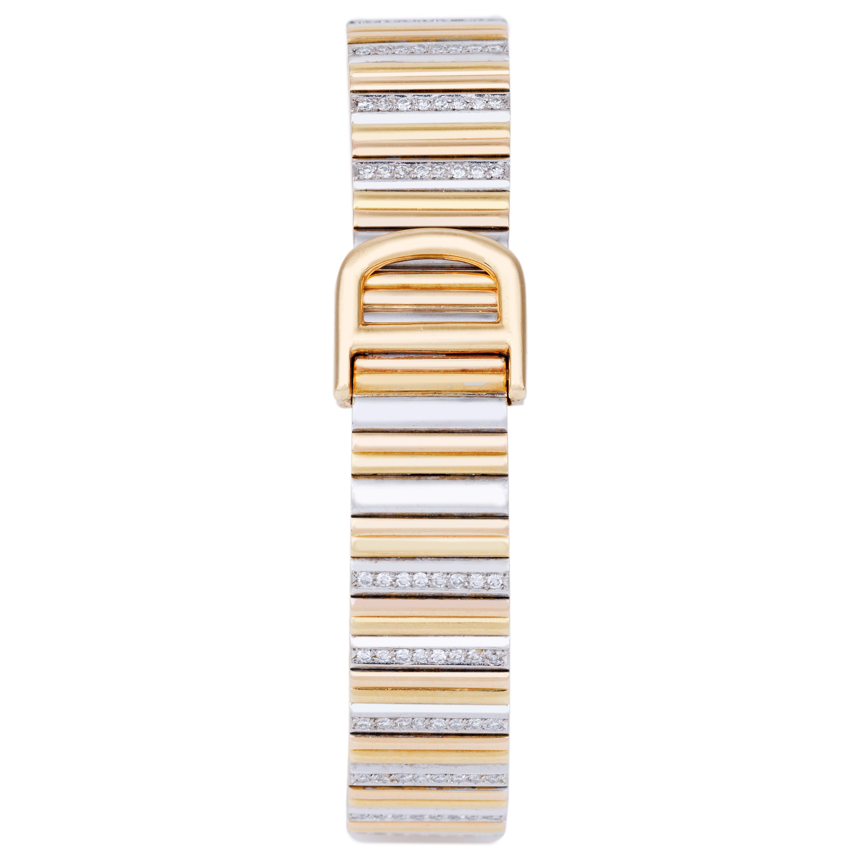 Cartier Vendome Pavé Diamonds | REF. 8395 | Two-Tone 18k Yellow & White Gold | 26mm | 2000's