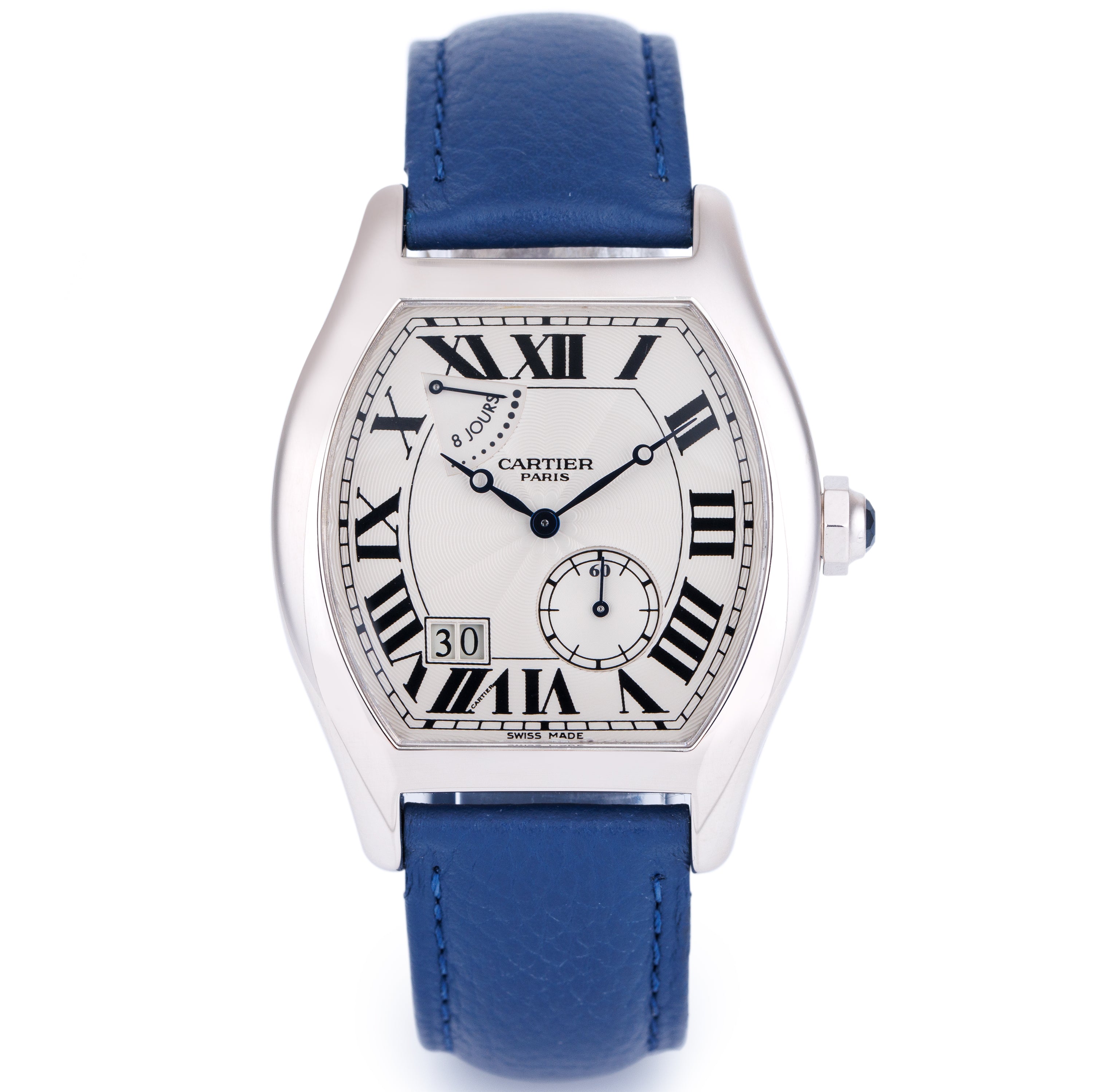 Rare Cartier Tortue XL | REF. 2761 | 8 Day Power Reserve | 18k White Gold | 38mm | Box & Papers | 2014