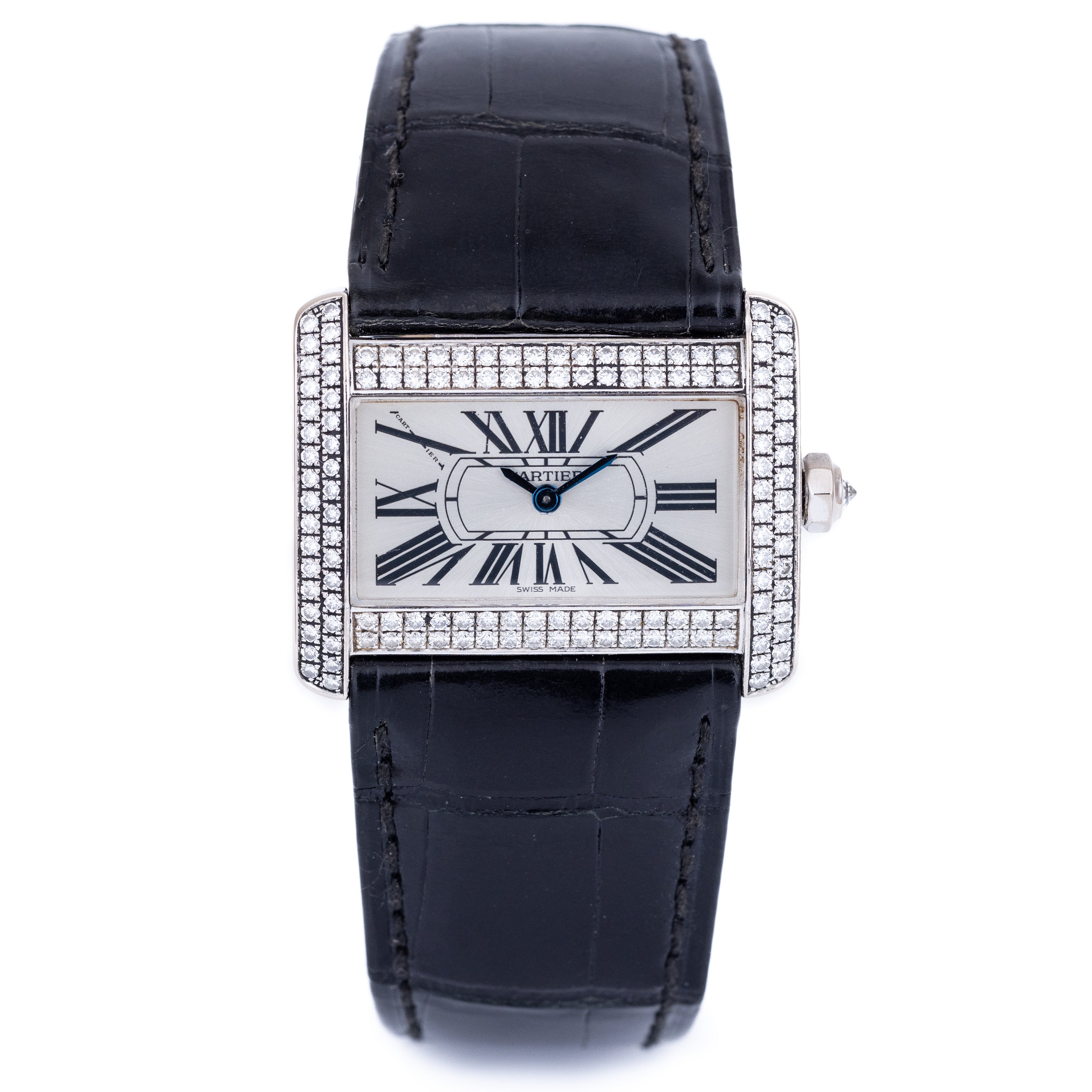 Cartier Tank Divan | REF. 2613 | 18k White Gold | Diamond Bezel | 31.5mm