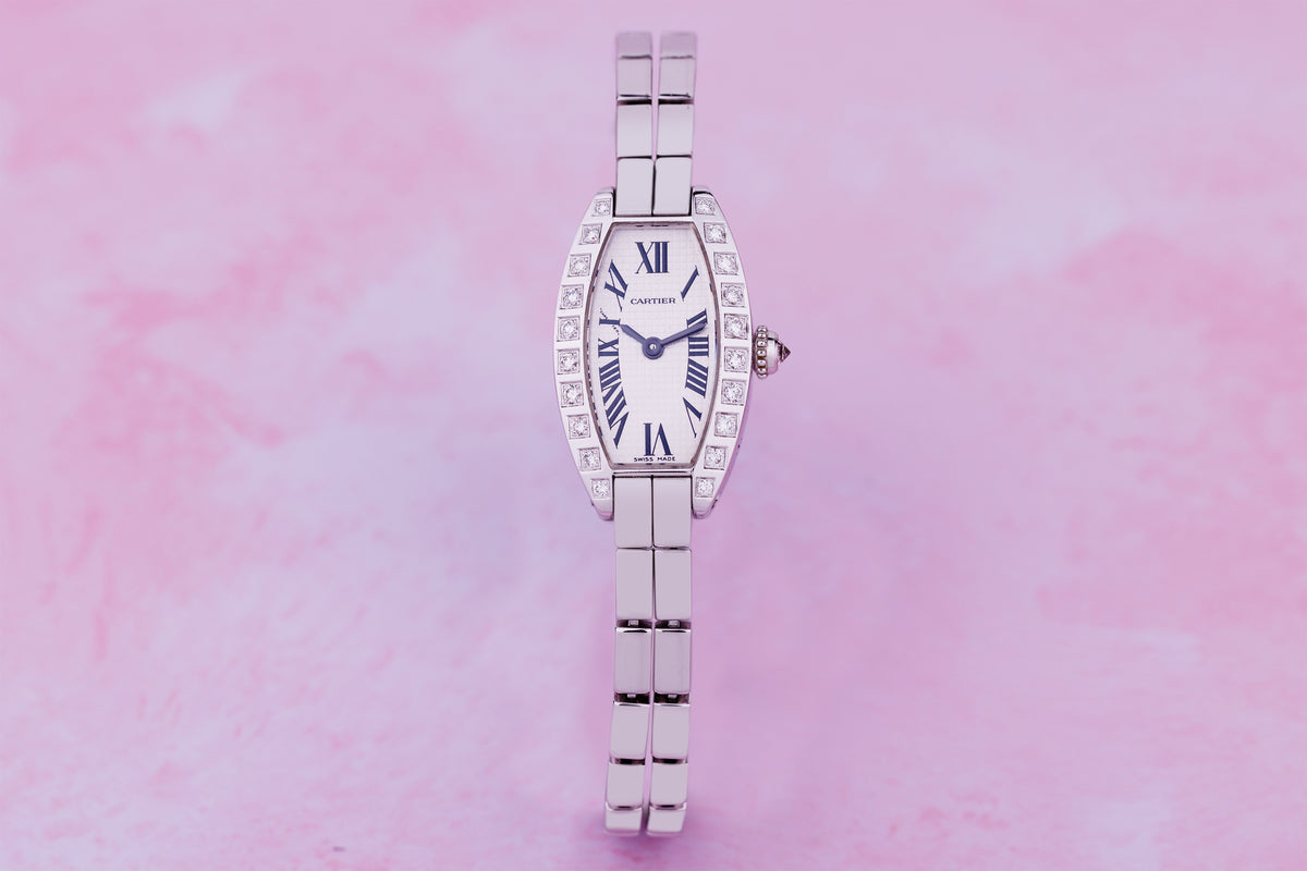 Cartier Tank Allongee Lanieres | REF. 2545 | Diamond Bezel | 14.5mm | 18k White Gold | 2000's