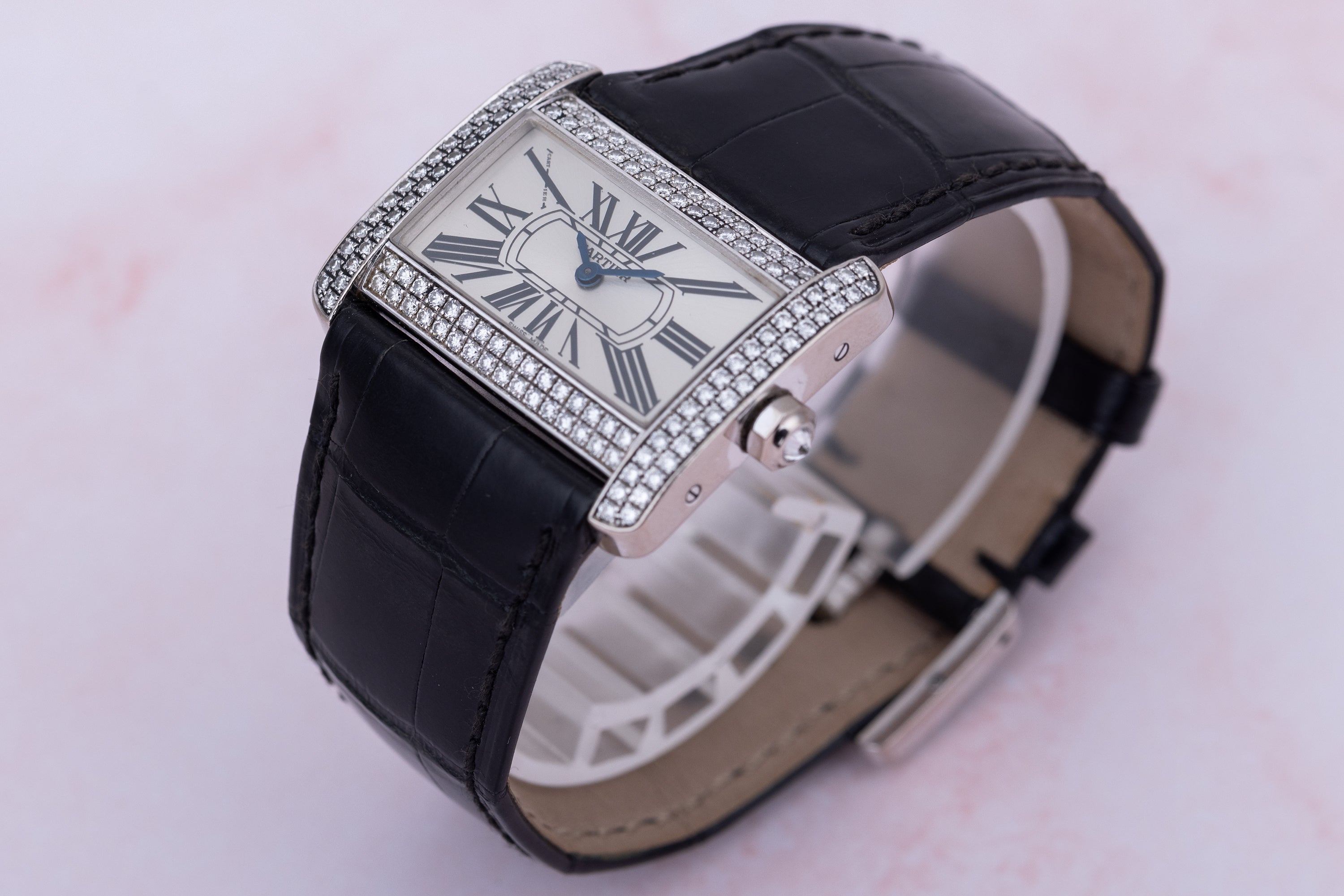 Cartier Tank Divan | REF. 2613 | 18k White Gold | Diamond Bezel | 31.5mm