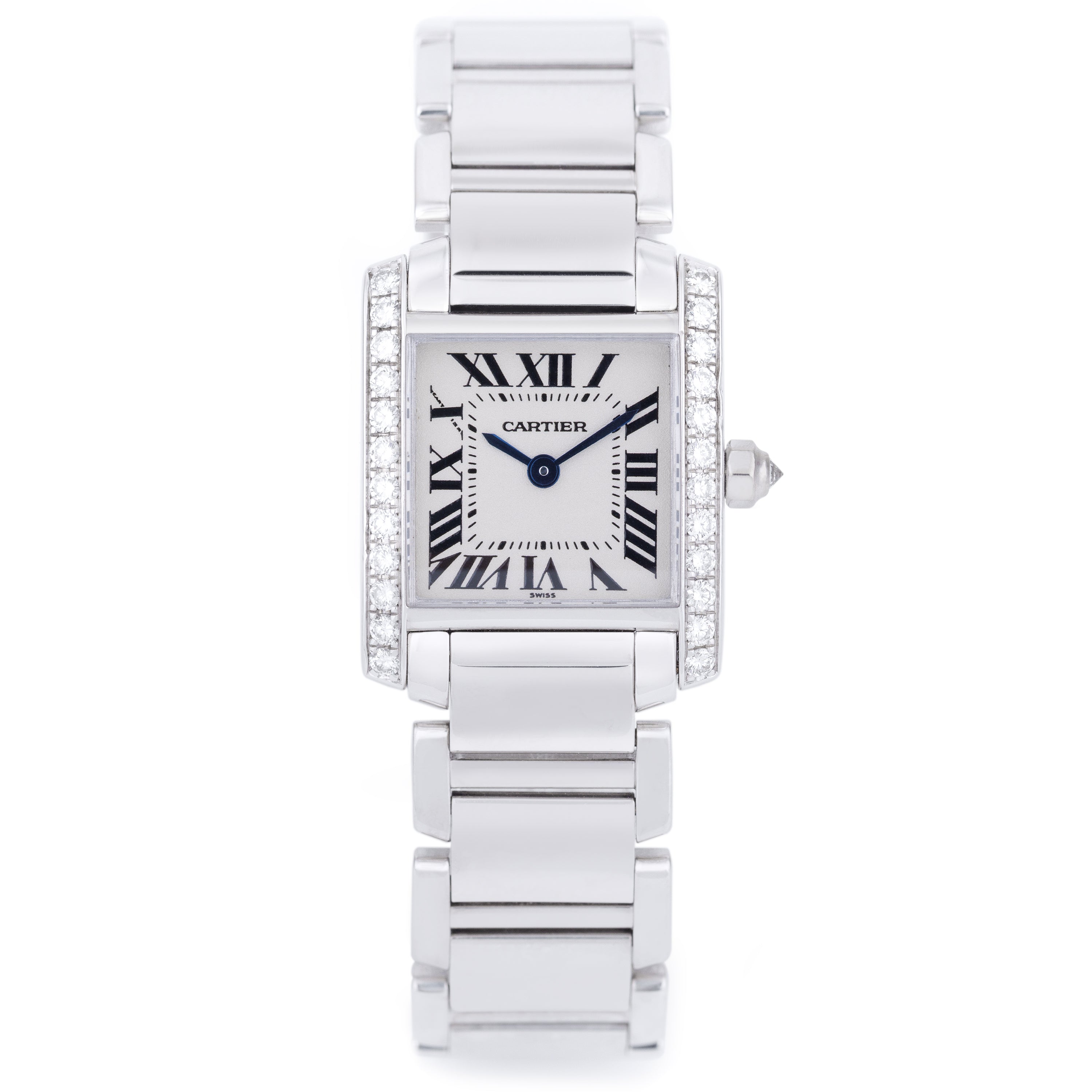 Cartier Tank Francaise | REF. WE1002S3 / 2365 | Diamond Bezel | 20mm | 18k White Gold | Box & Papers
