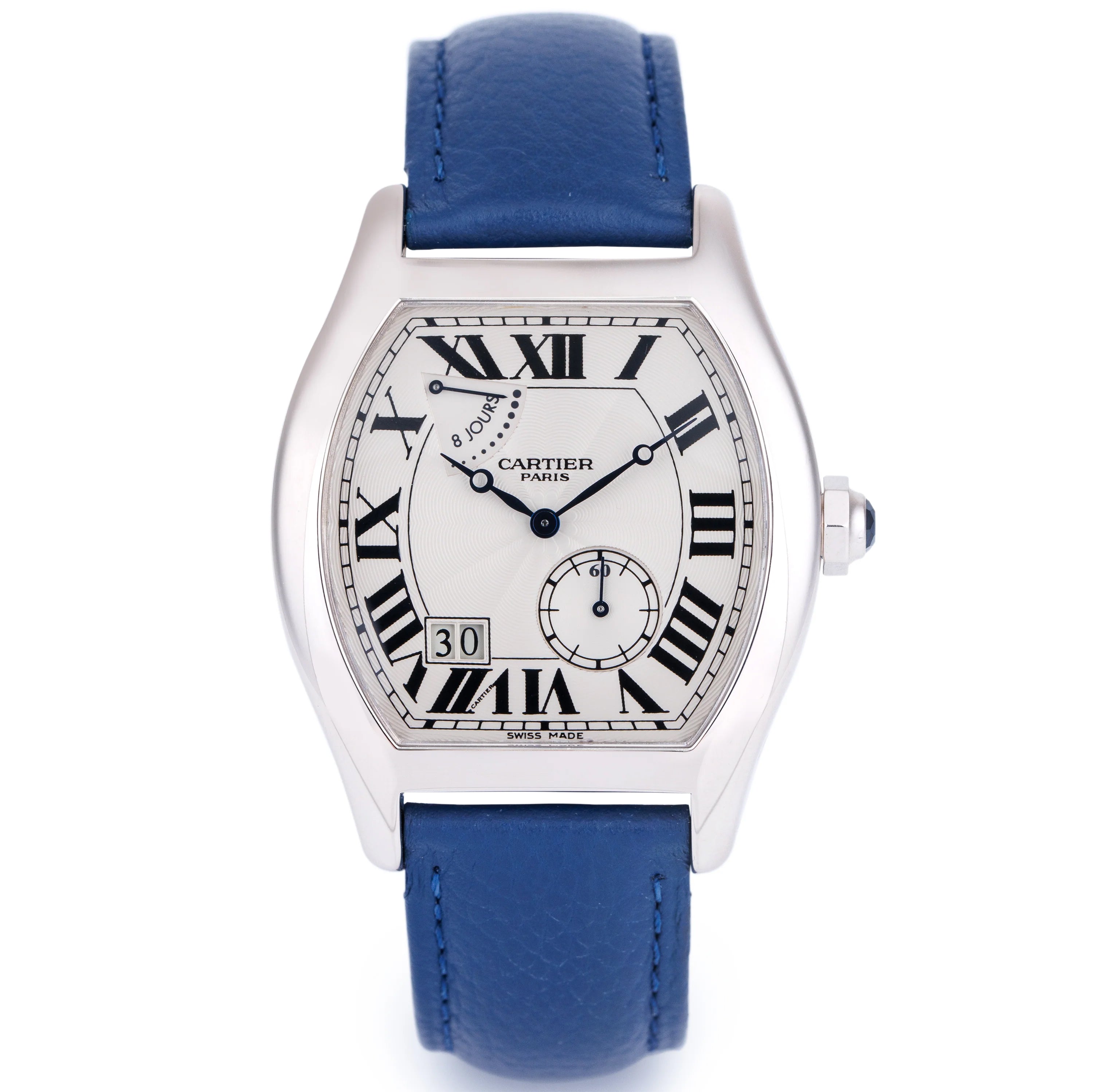 Rare Cartier Tortue XL | REF. 2761 | 8 Day Power Reserve | 18k White Gold | 38mm | Box & Papers | 2014