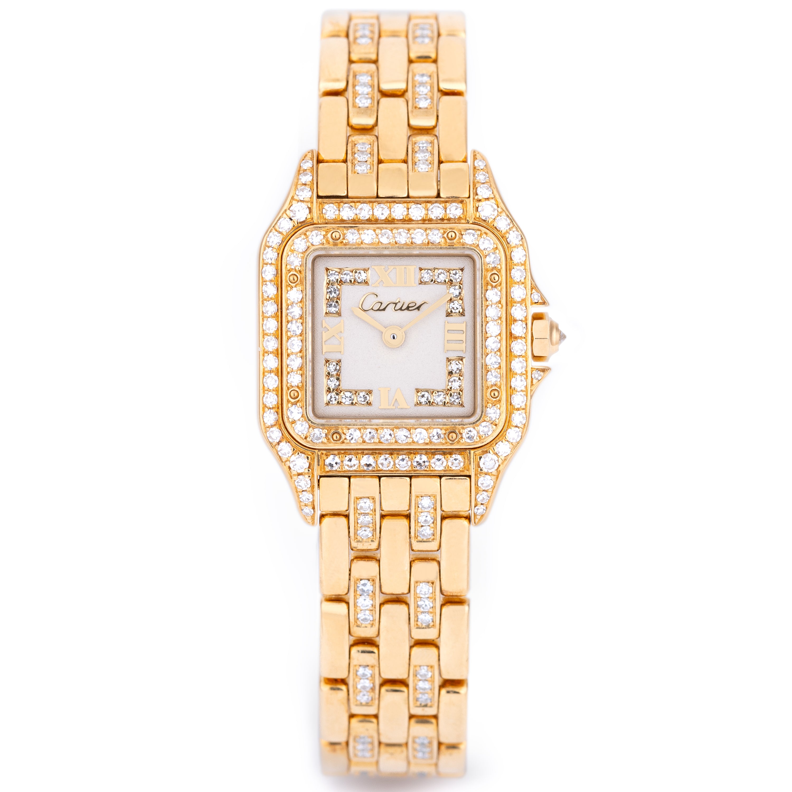 Cartier full sale diamond watch