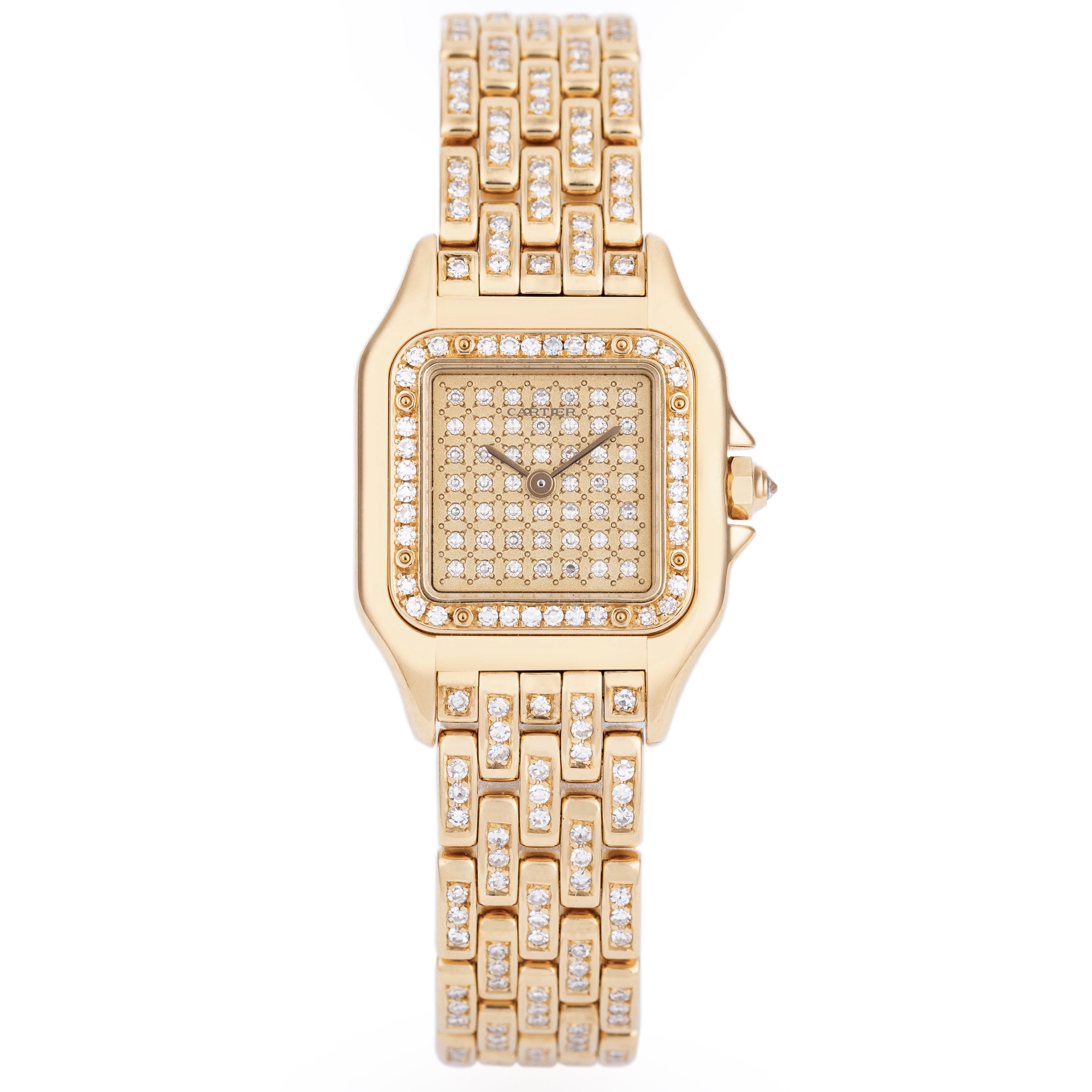 Unworn Cartier Panthere | REF. 1280 2 | Diamond Dial, Bezel & Bracelet | 22mm | 18k Yellow Gold