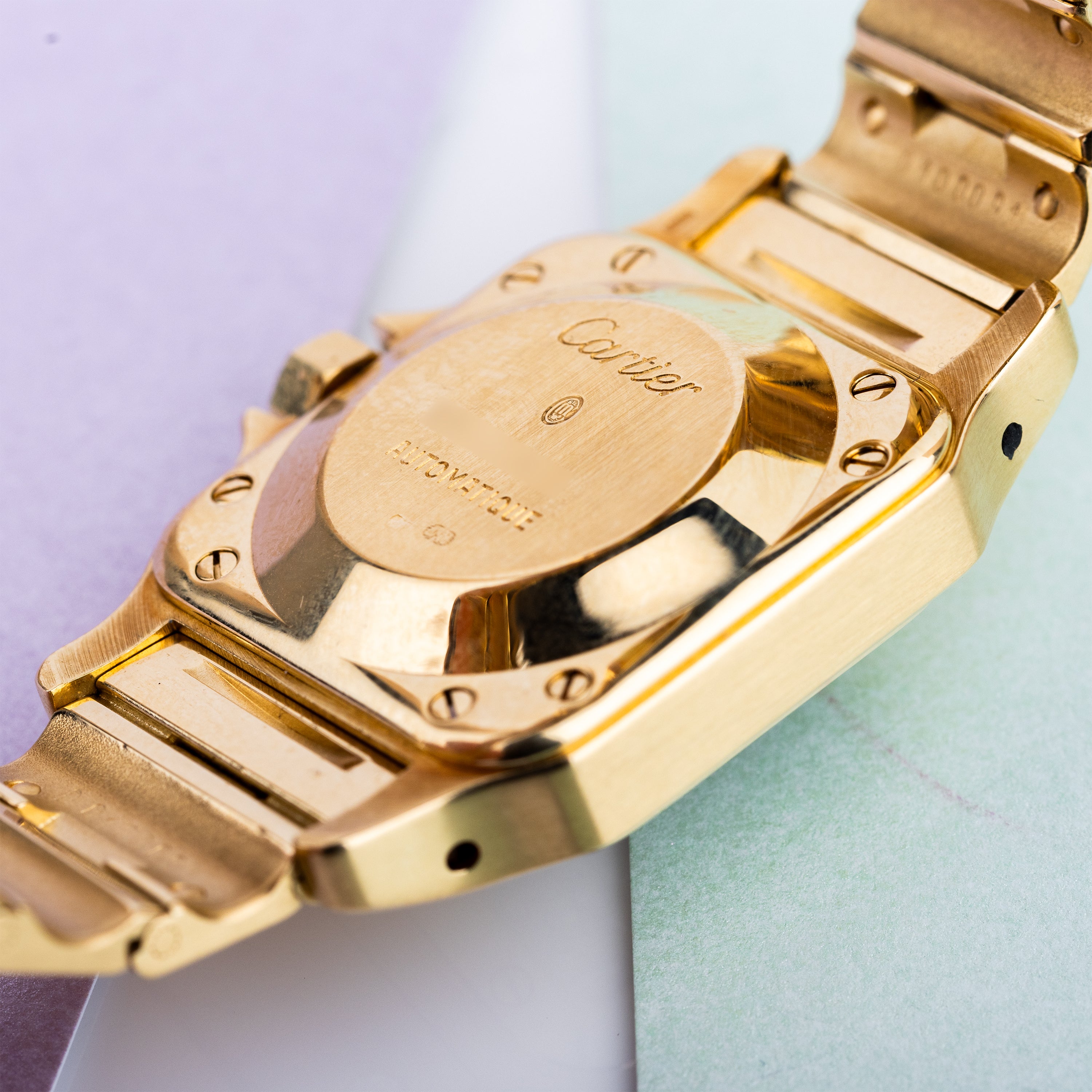 Cartier Santos Galbée | REF. 808010 | Pave Diamond Dial & Bracelet | Automatic | 18k Yellow Gold | 23.5mm