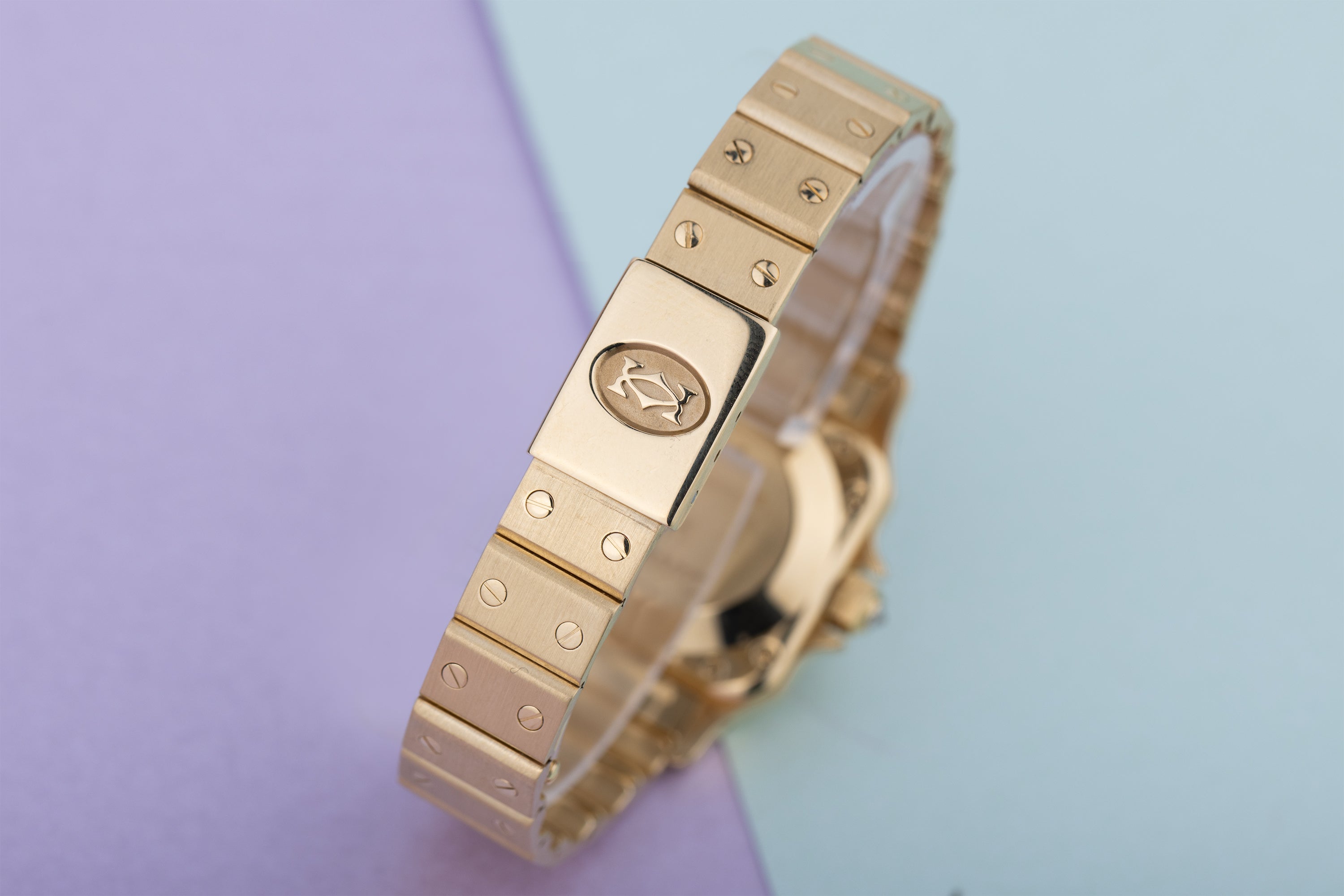 Cartier Santos Galbée | REF. 808010 | Pave Diamond Dial & Bracelet | Automatic | 18k Yellow Gold | 23.5mm