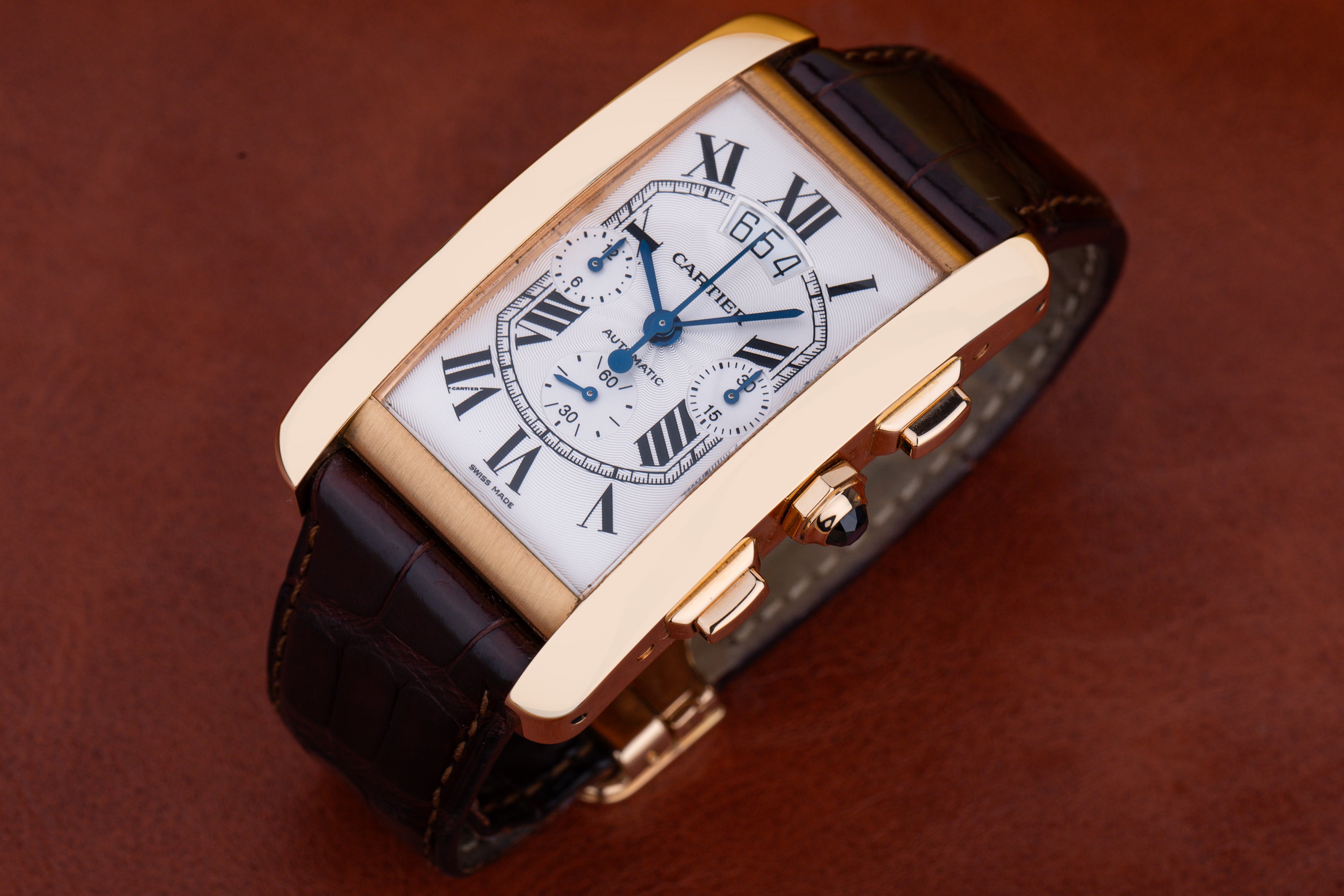 Cartier Tank Americaine XL Chronograph | REF. 3072 | Automatic | 32mm x 52mm | 18k Rose Gold