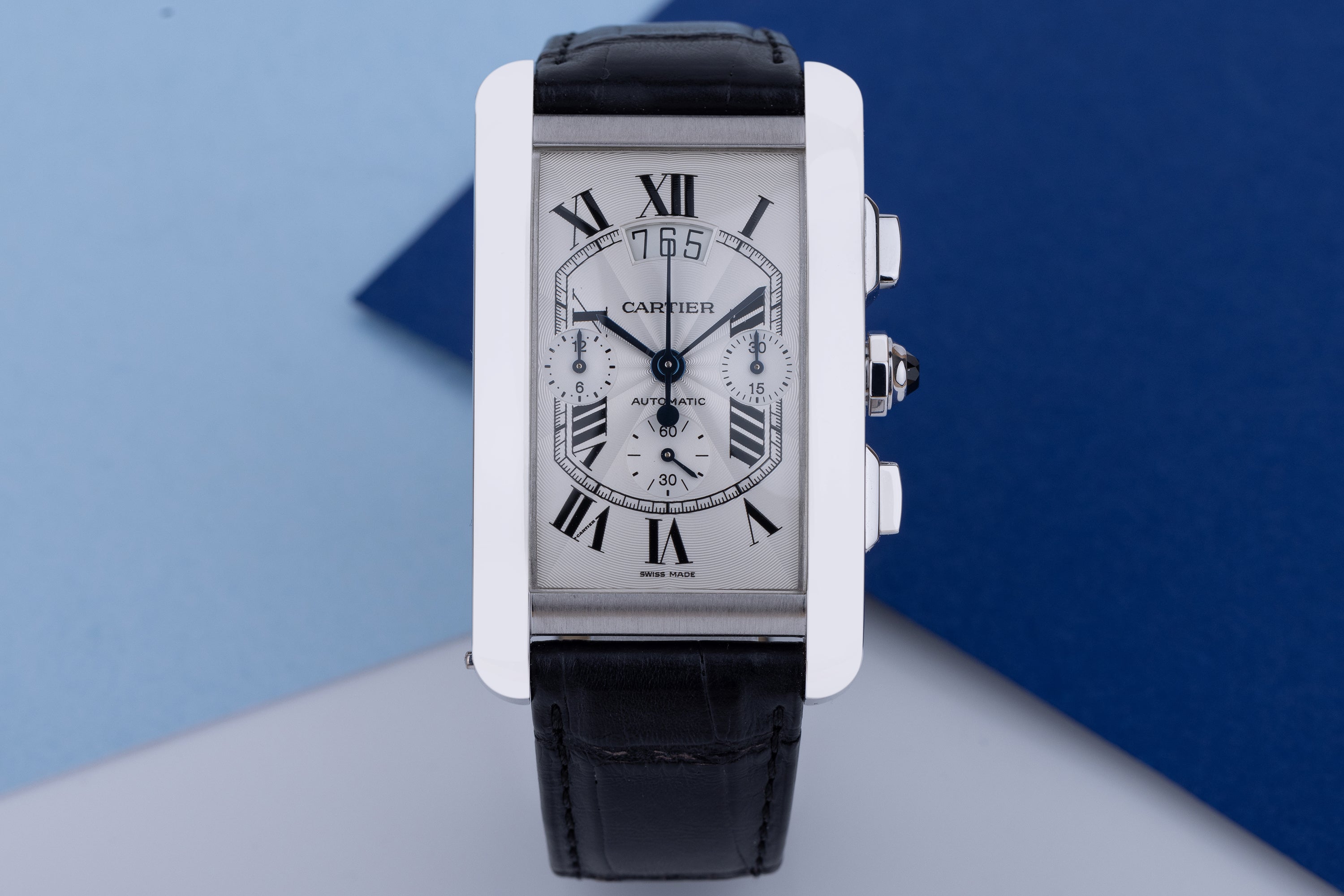 Cartier Tank Americaine XL Chronograph | REF. 3073 | Automatic | 32mm x 52mm | 18k White Gold