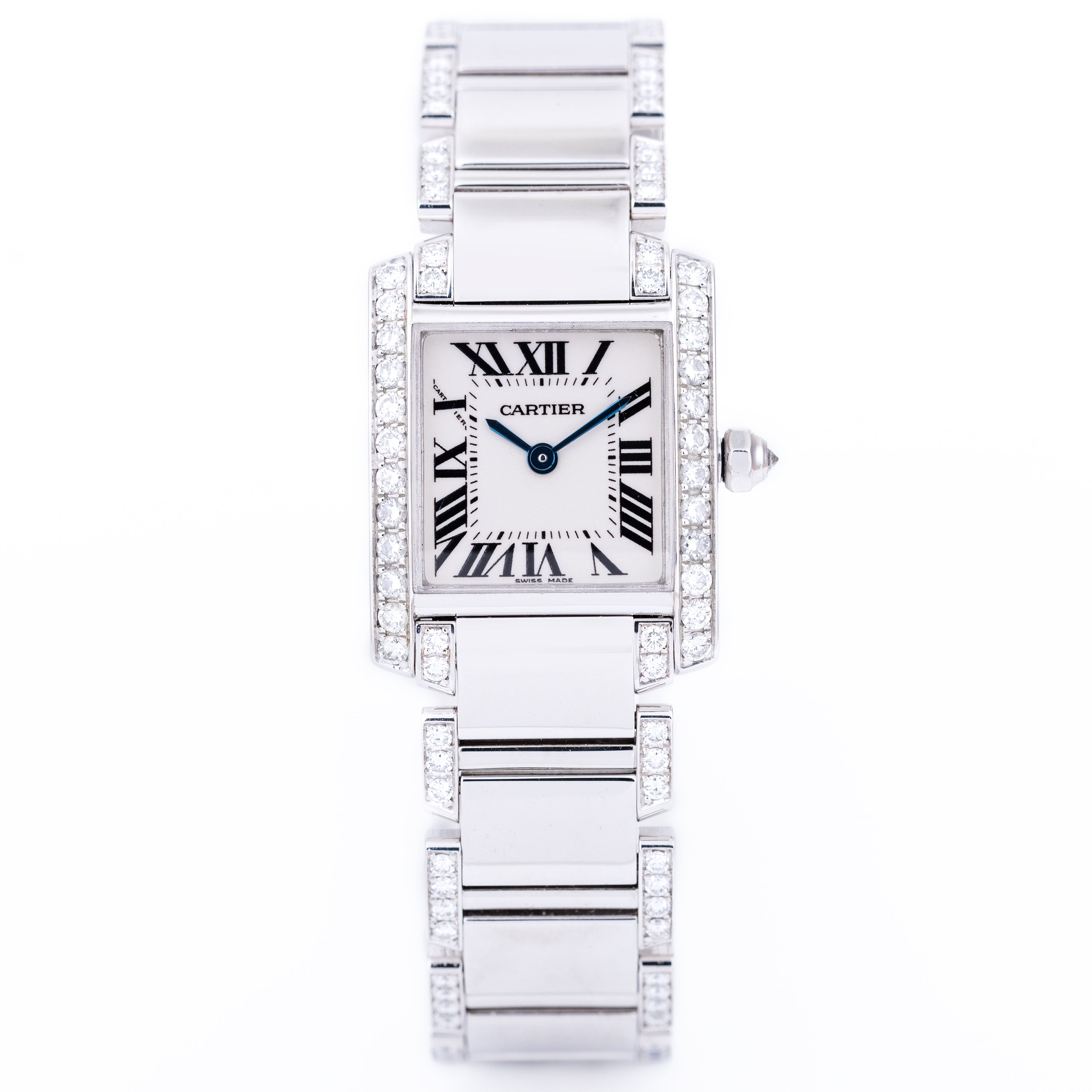 Cartier Tank Francaise | REF. 2403 | 18k White Gold | Diamond Bezel | Papers | 2003 | 20mm