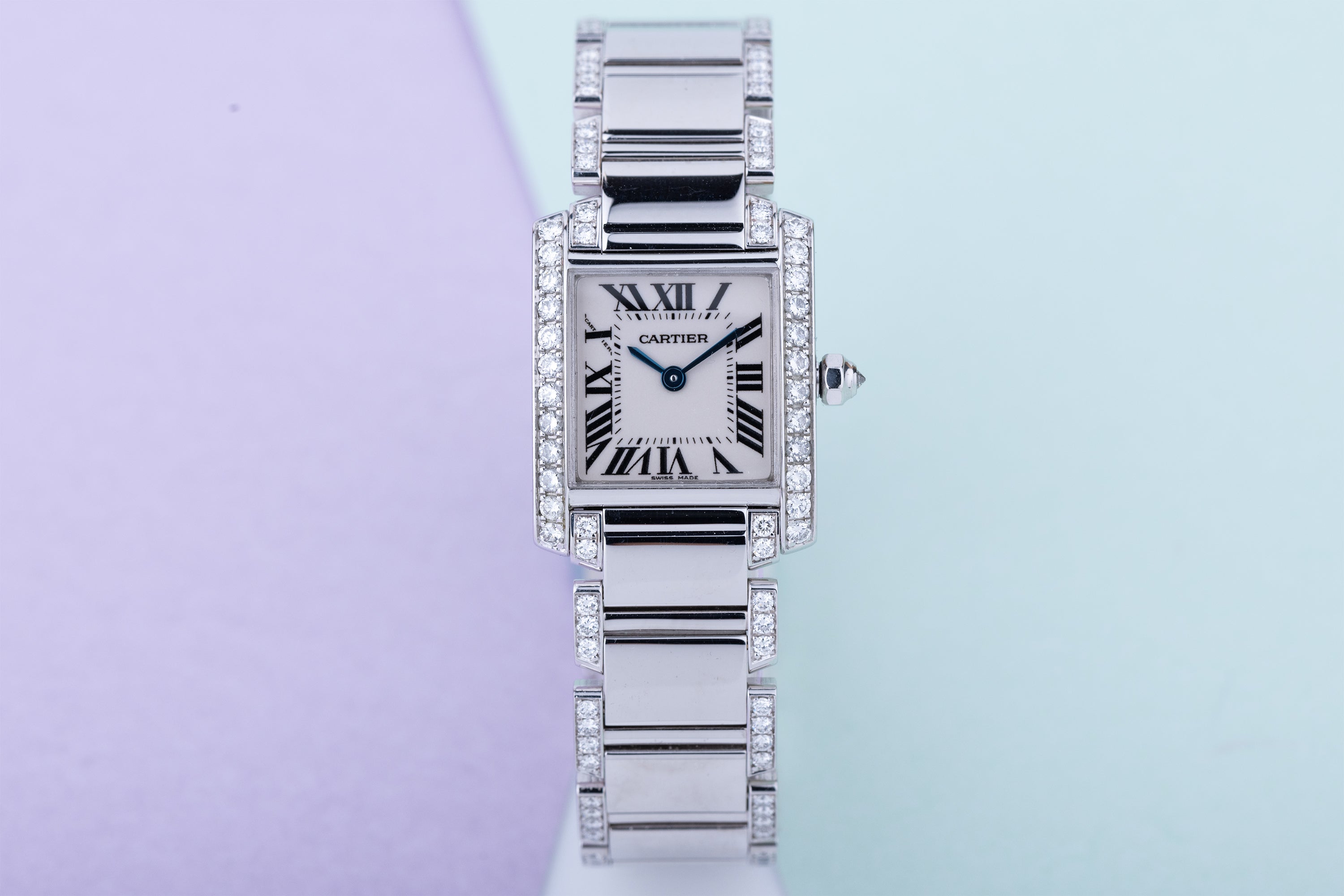 Cartier Tank Francaise | REF. 2403 | 18k White Gold | Diamond Bezel | Papers | 2003 | 20mm