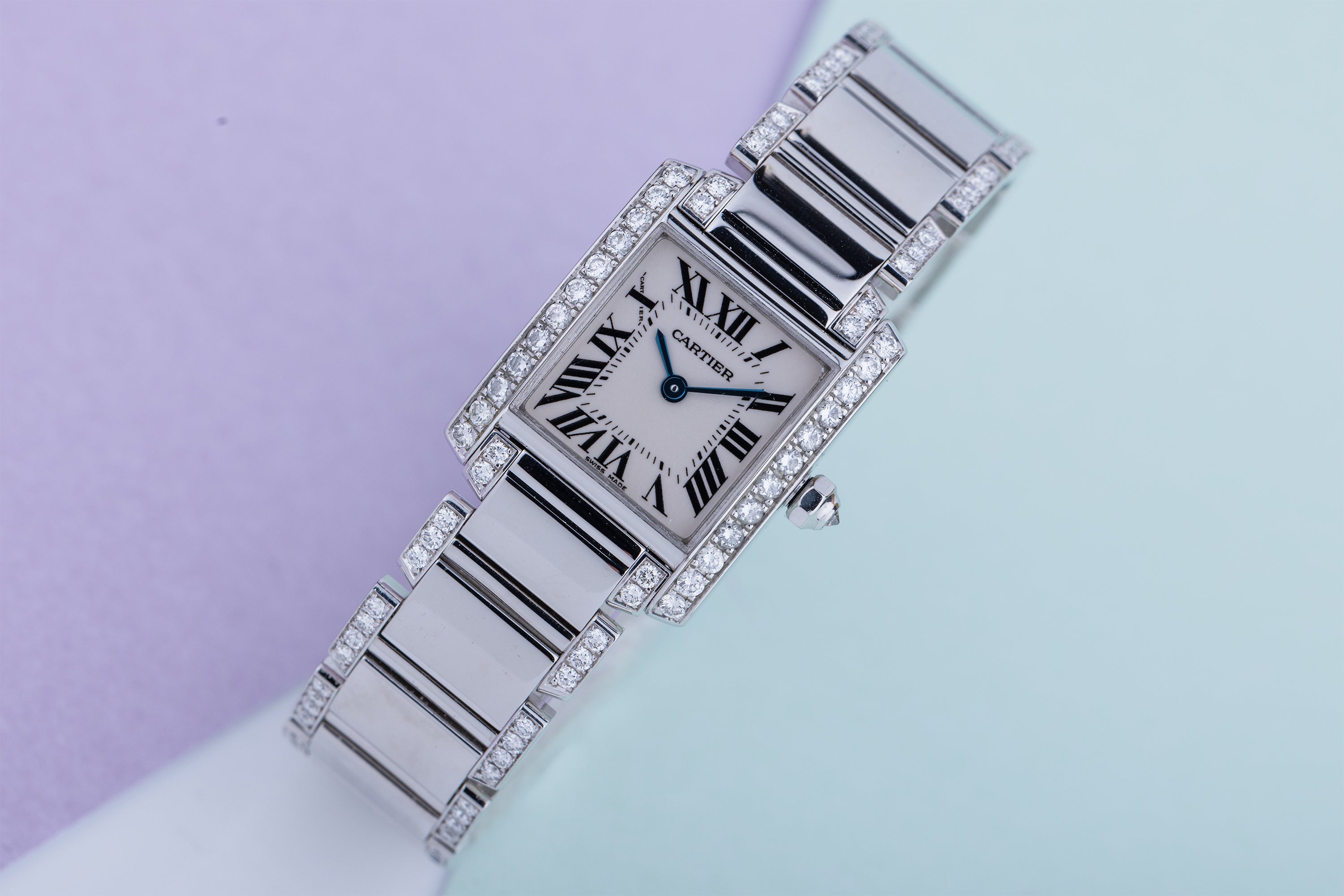 Cartier Tank Francaise | REF. 2403 | 18k White Gold | Diamond Bezel | Papers | 2003 | 20mm