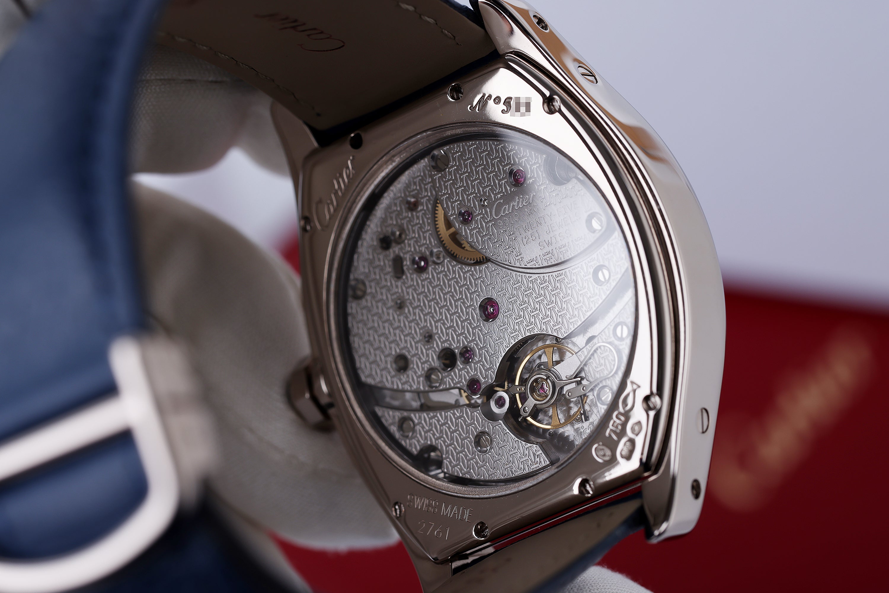 Rare Cartier Tortue XL | REF. 2761 | 8 Day Power Reserve | 18k White Gold | 38mm | Box & Papers | 2014