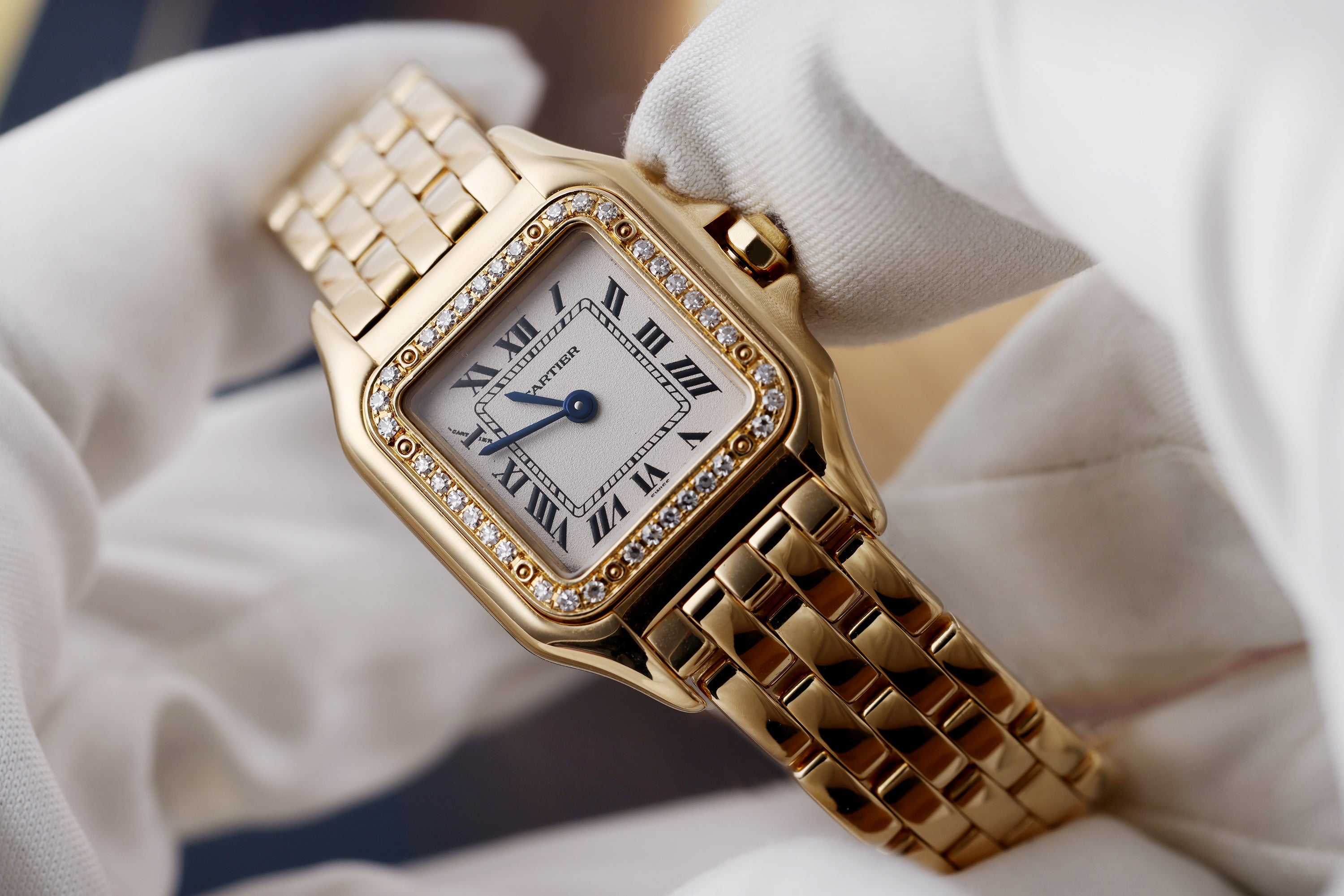 Cartier Panthere | REF. 1280 2 | Diamond Bezel | 22mm | 18k Yellow Gold | 1990's