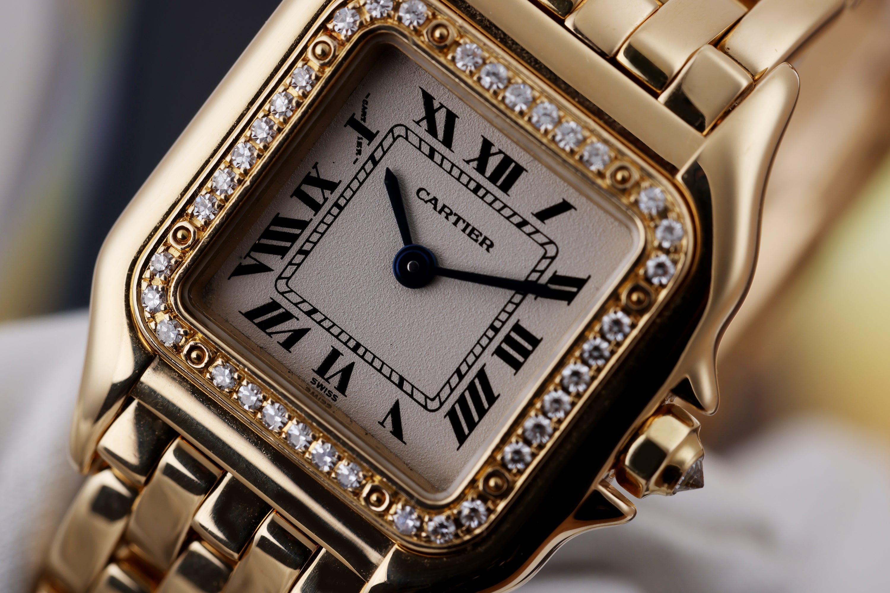 Cartier Panthere | REF. 1280 2 | Diamond Bezel | 22mm | 18k Yellow Gold | 1990's
