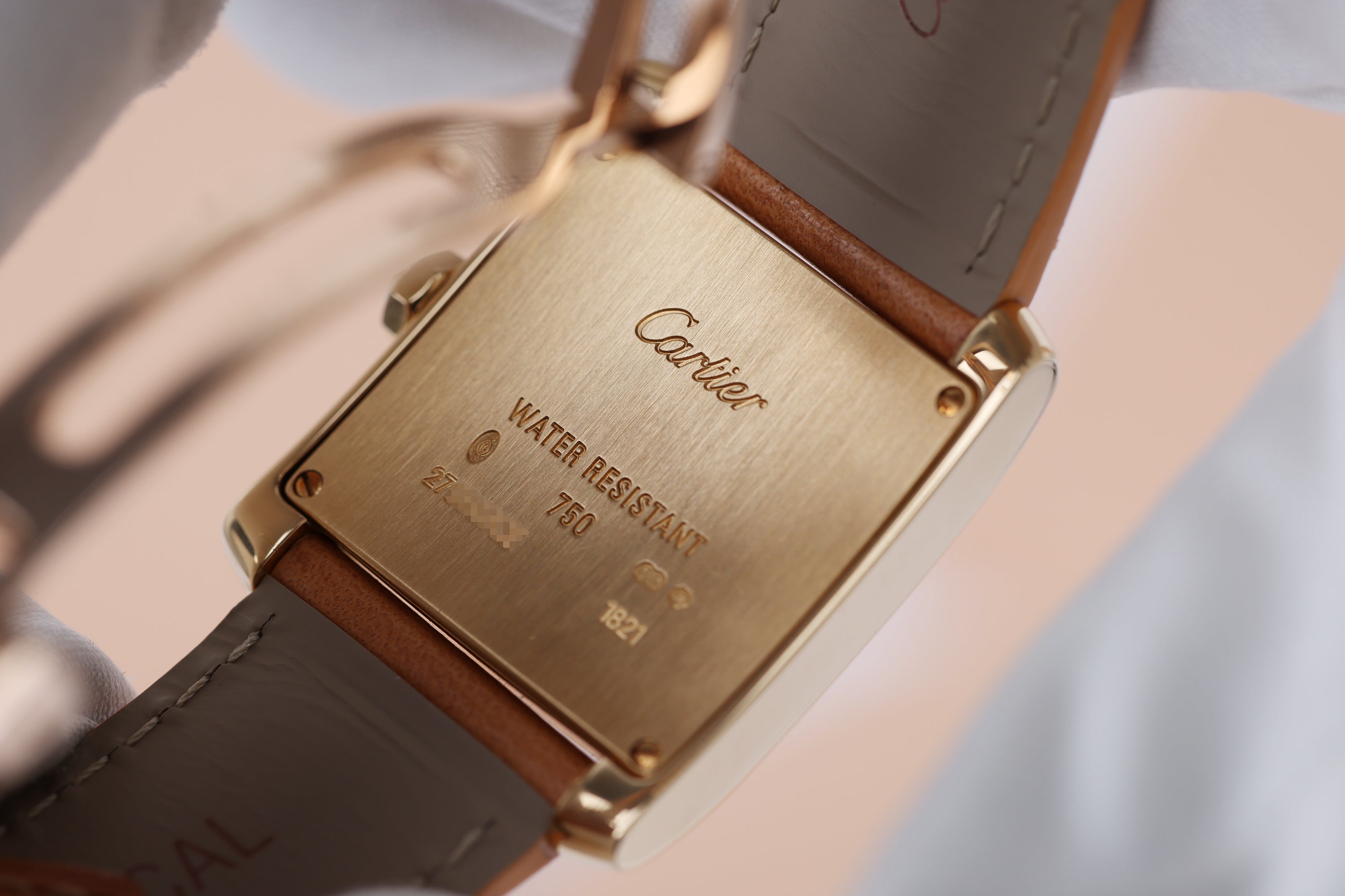 Rare Cartier Tank Francaise | REF. 1821 | Champagne Diamonds | 18k Yellow Gold | 25mm | Circa 2000's