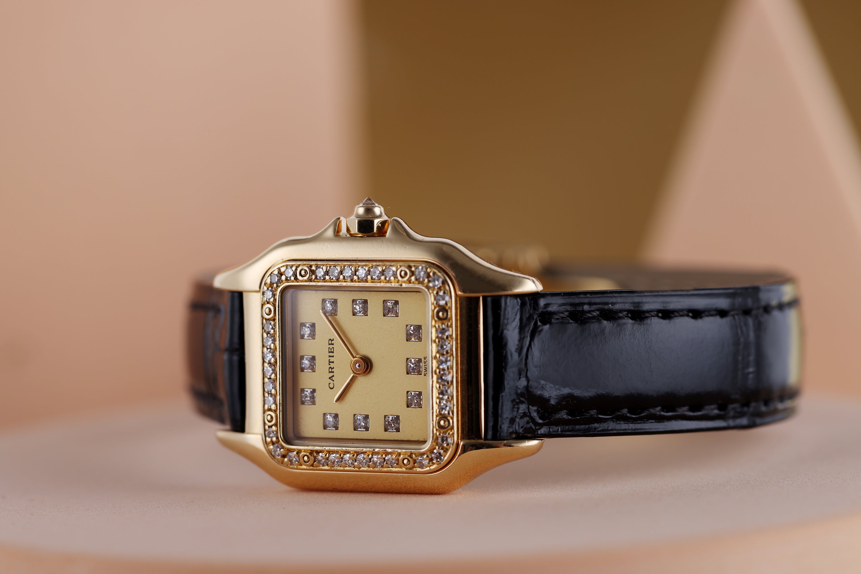 Cartier Panthere | REF. 8057915 | Diamond Dial & Bezel | 21.5mm | 18k Yellow Gold