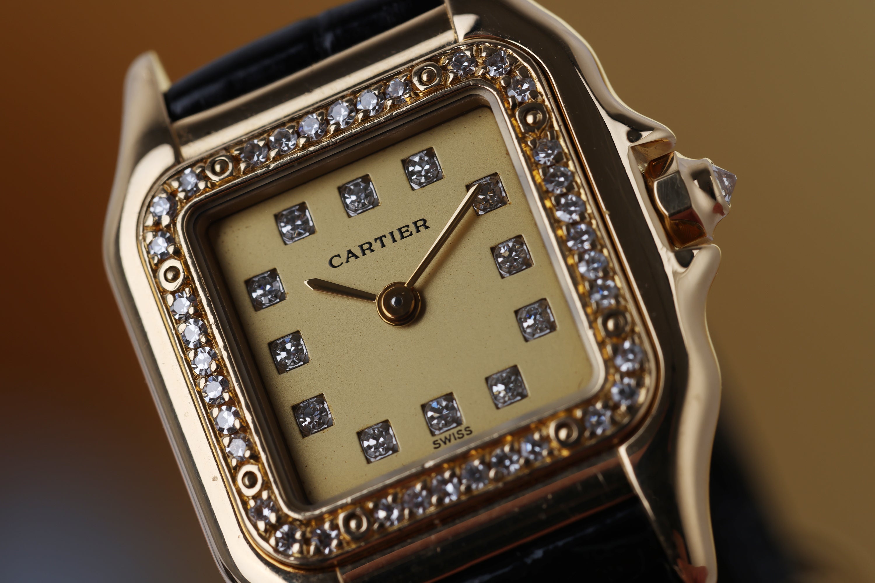 Cartier Panthere | REF. 8057915 | Diamond Dial & Bezel | 21.5mm | 18k Yellow Gold