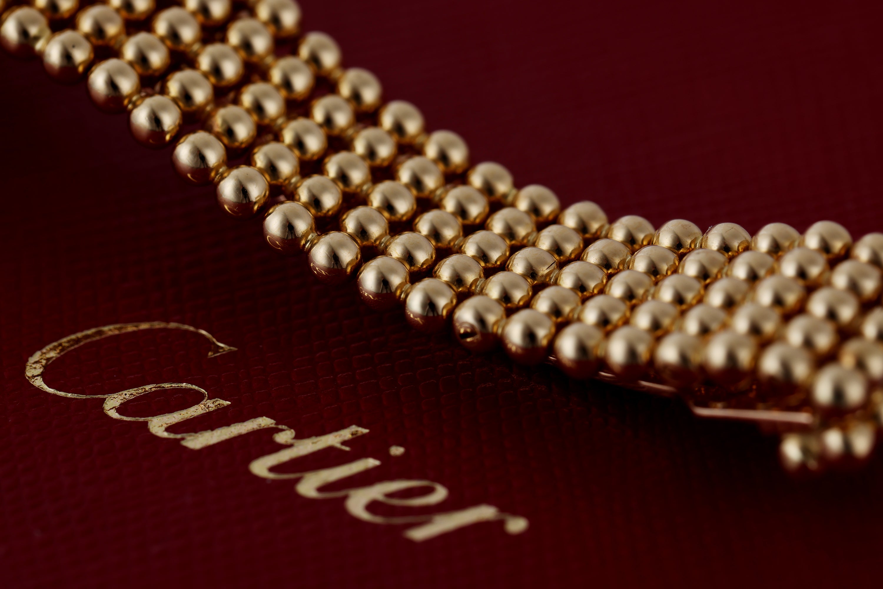 Cartier Colisee | REF. 881092 | Diamond Bezel & Shoulders | Ball Chain Bracelet | 18k Yellow Gold | 24mm | Circa 1990's