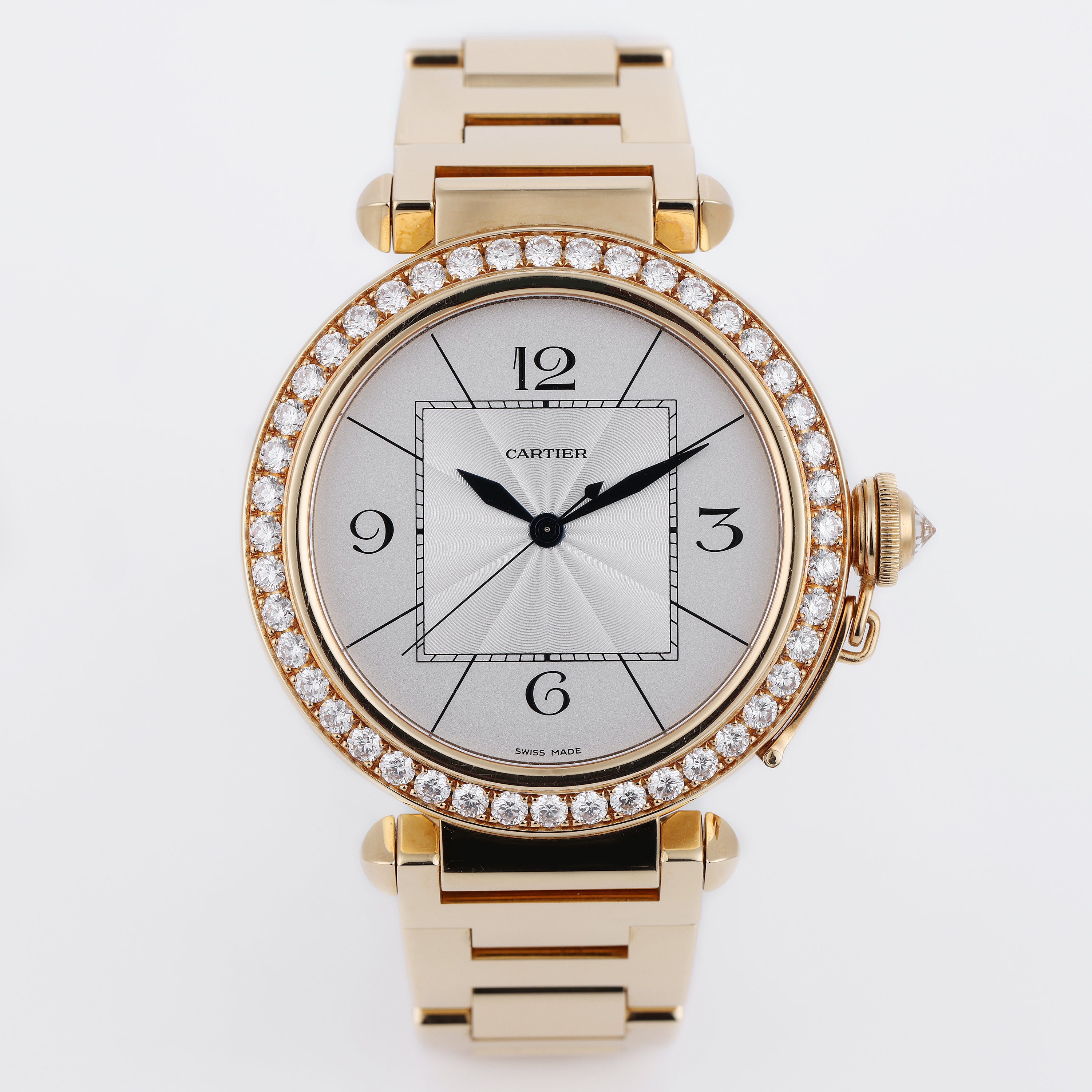 Cartier Pasha | REF. WJ1203H9 / 2726 | 42mm | Diamond Bezel | 18k Yellow Gold | Box & Papers | 2005