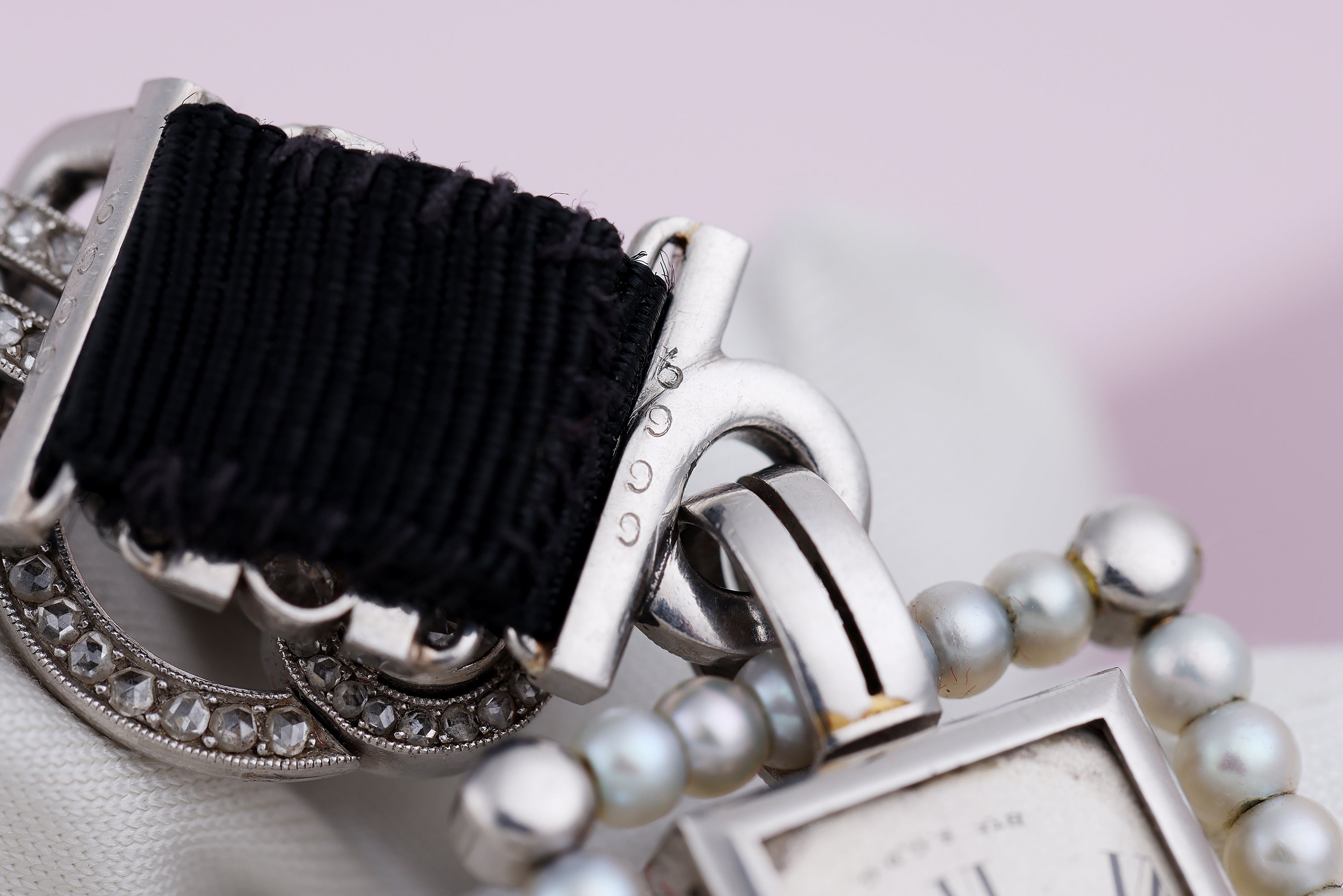 Rare Reversible Cartier Brooch & Watch | 1925 - Art Deco | Pearl & Diamonds | Platinum | Pendant, Watch & Desk Clock