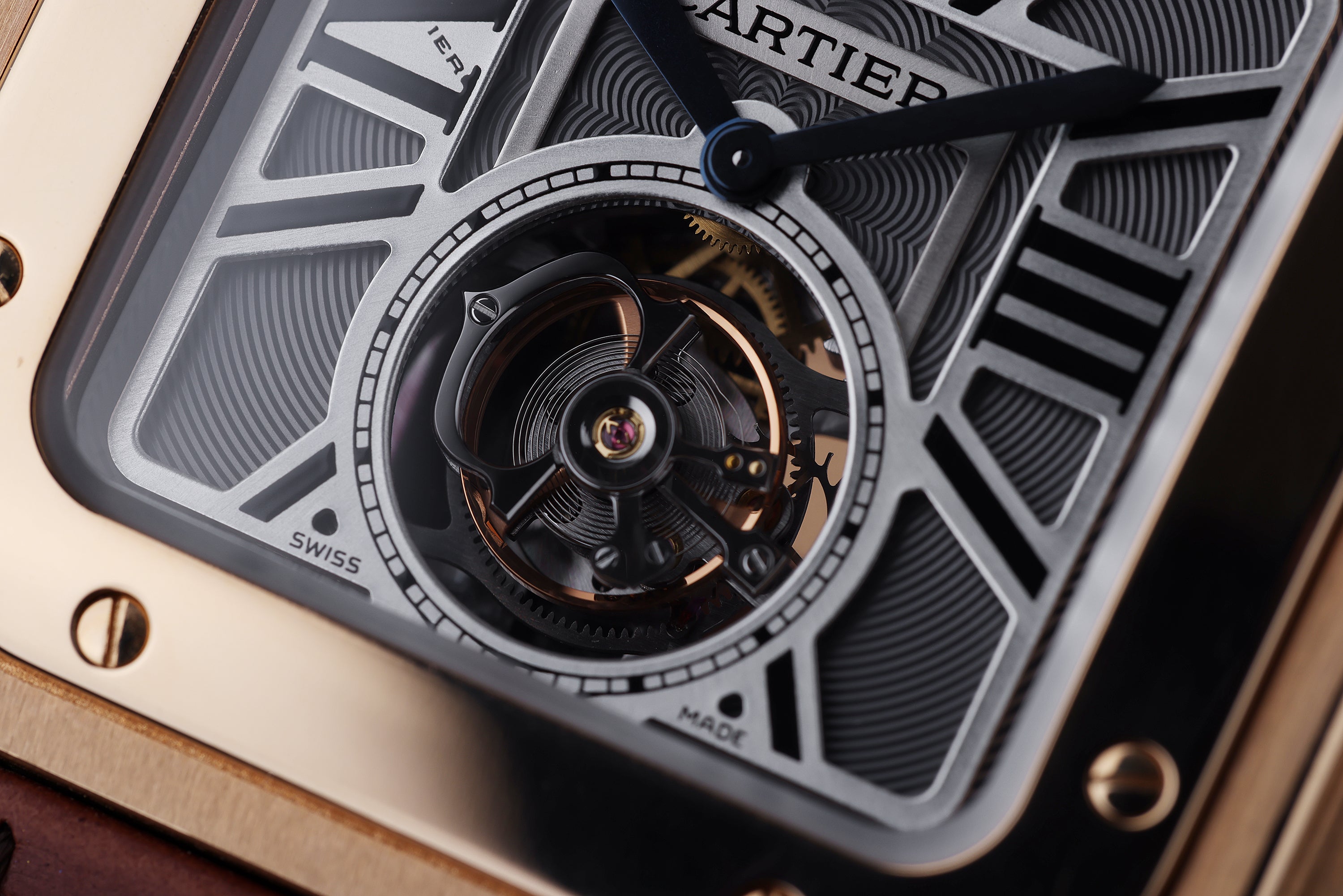 Rare Cartier Santos 100 Flying Tourbillon XL | REF. W2020019 / 3086 | 18k Rose Gold | Manual Wind | Box & Papers | 2012