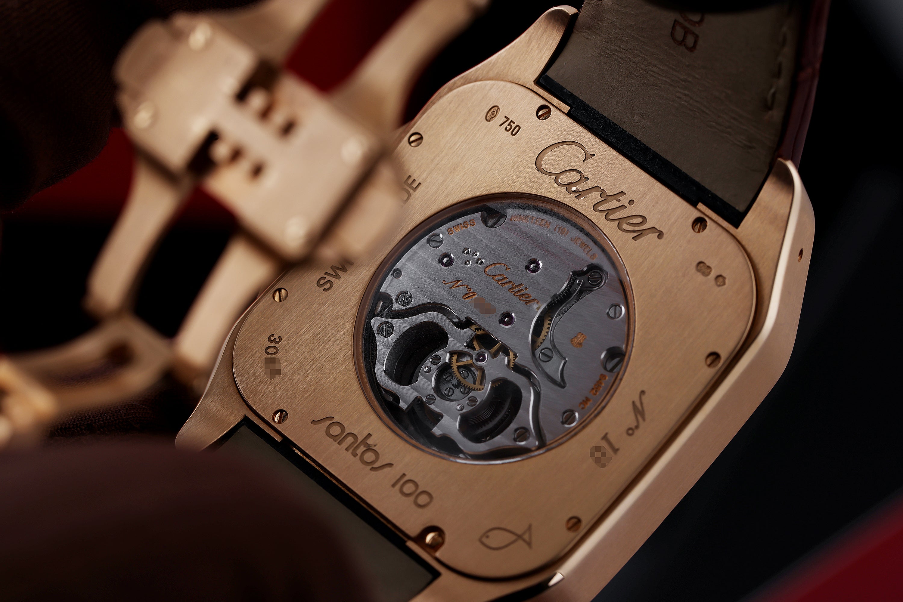 Rare Cartier Santos 100 Flying Tourbillon XL | REF. W2020019 / 3086 | 18k Rose Gold | Manual Wind | Box & Papers | 2012