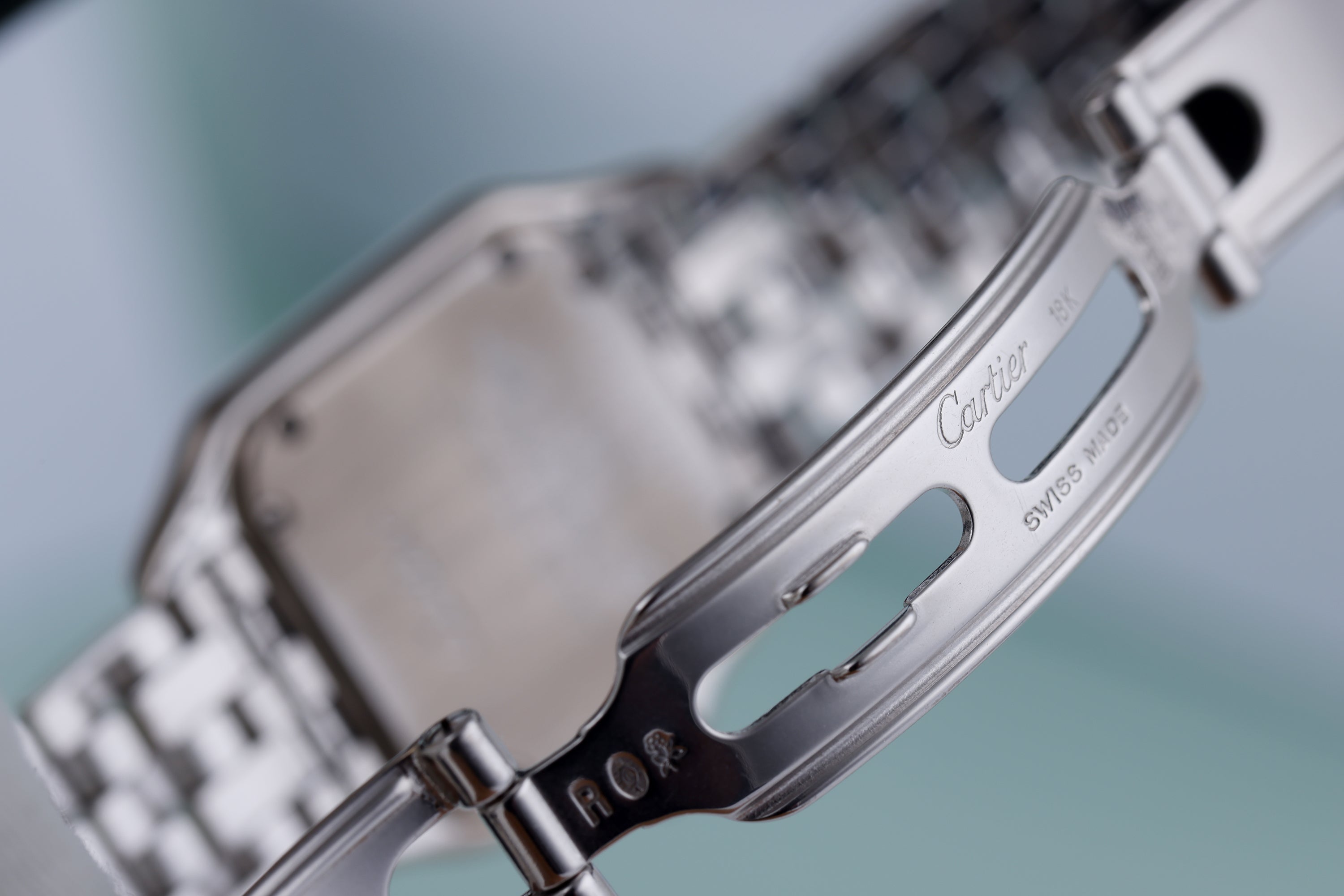 Cartier Panthere | REF. 1660 | Ice Blue Dial | Diamond Bezel, Case & Shoulders | 18k White Gold