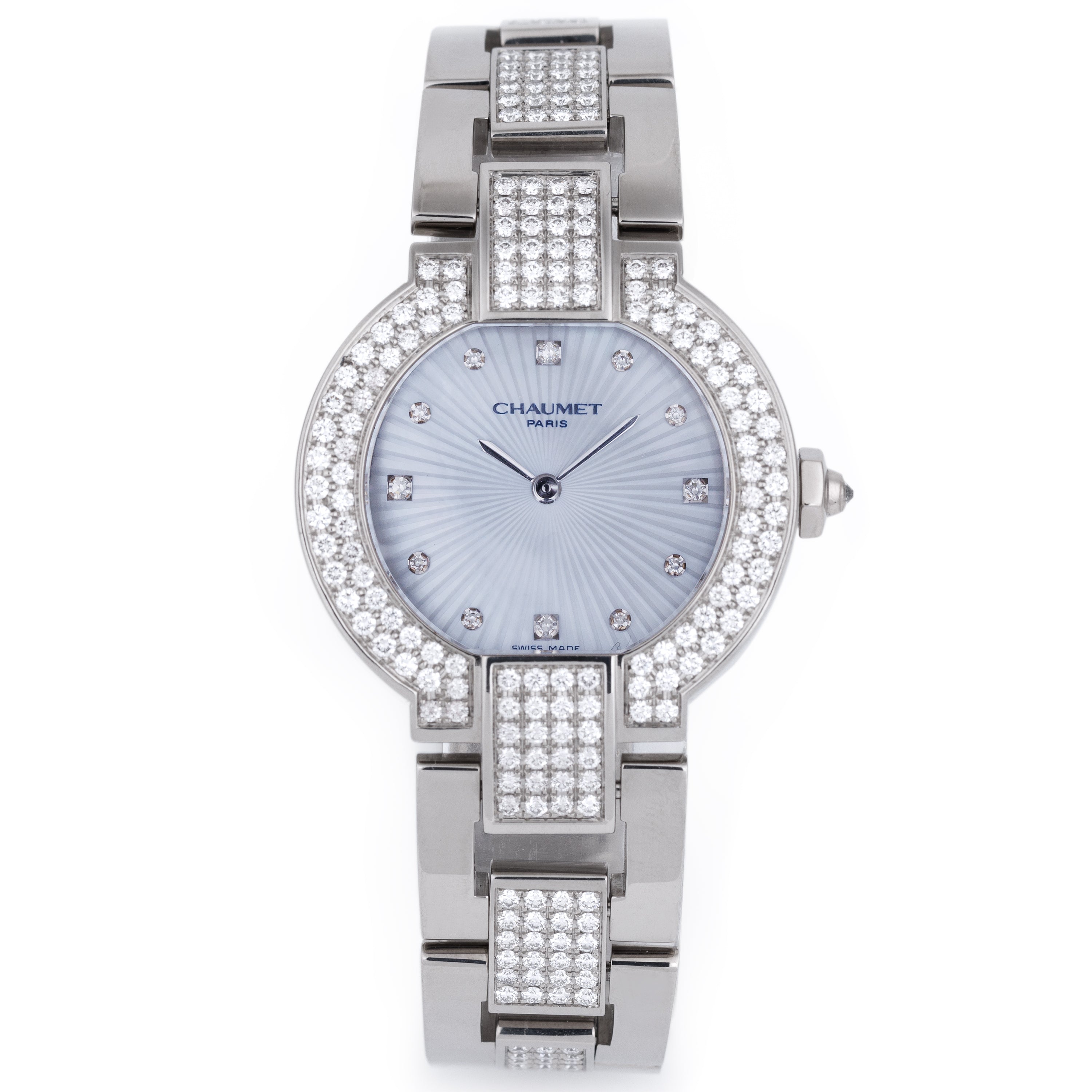 Chaumet 18K White Gold MOP Diamond Dial