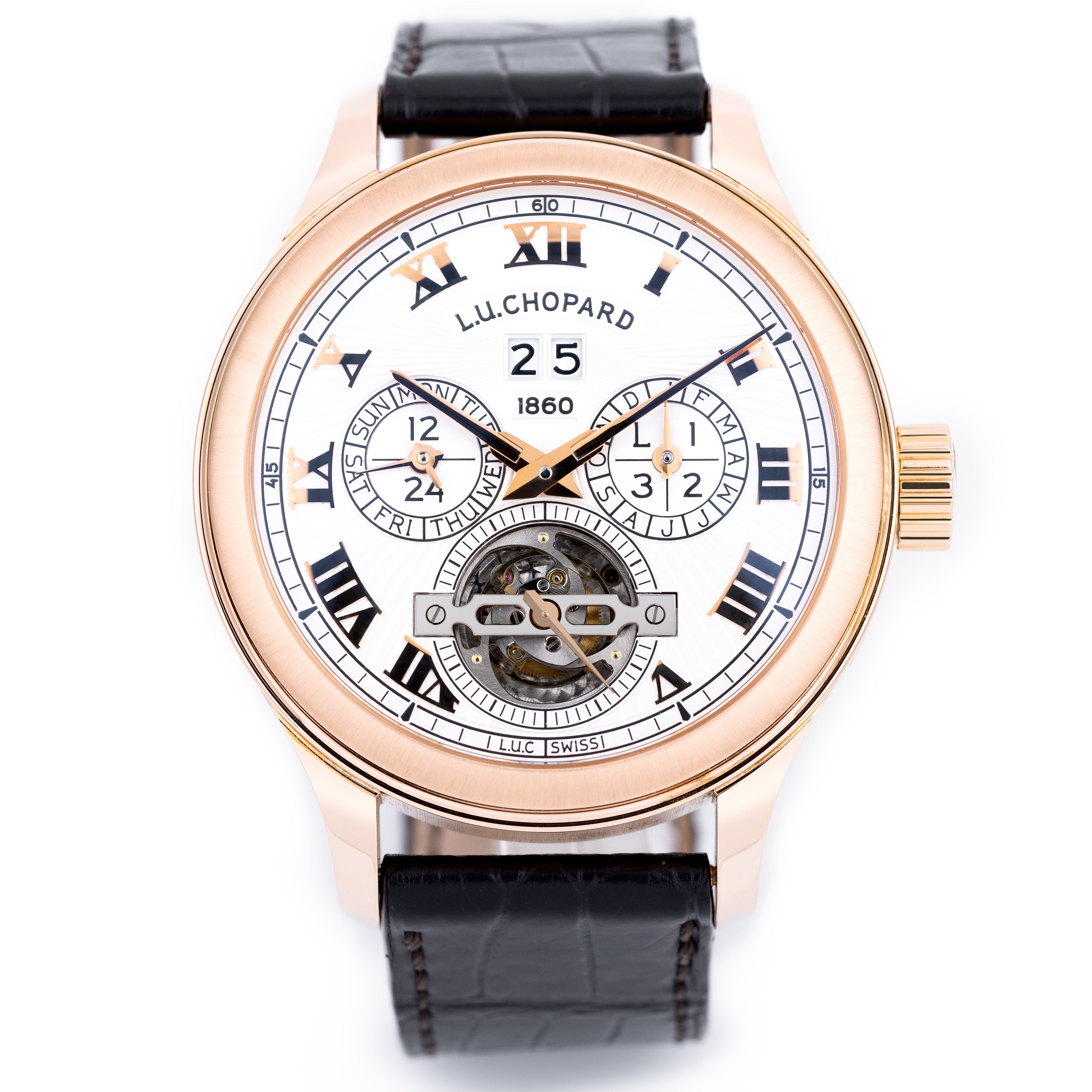 Chopard L.U.C 150 ALL-IN-ONE | REF. 161925-5001 | Limited to 15 Pieces | Tourbillon, Perpetual Calendar, Equation of TIme, Sunrise & Sunet, Moonphase & More | 18k Rose Gold | 46mm | Box & Papers | 2012