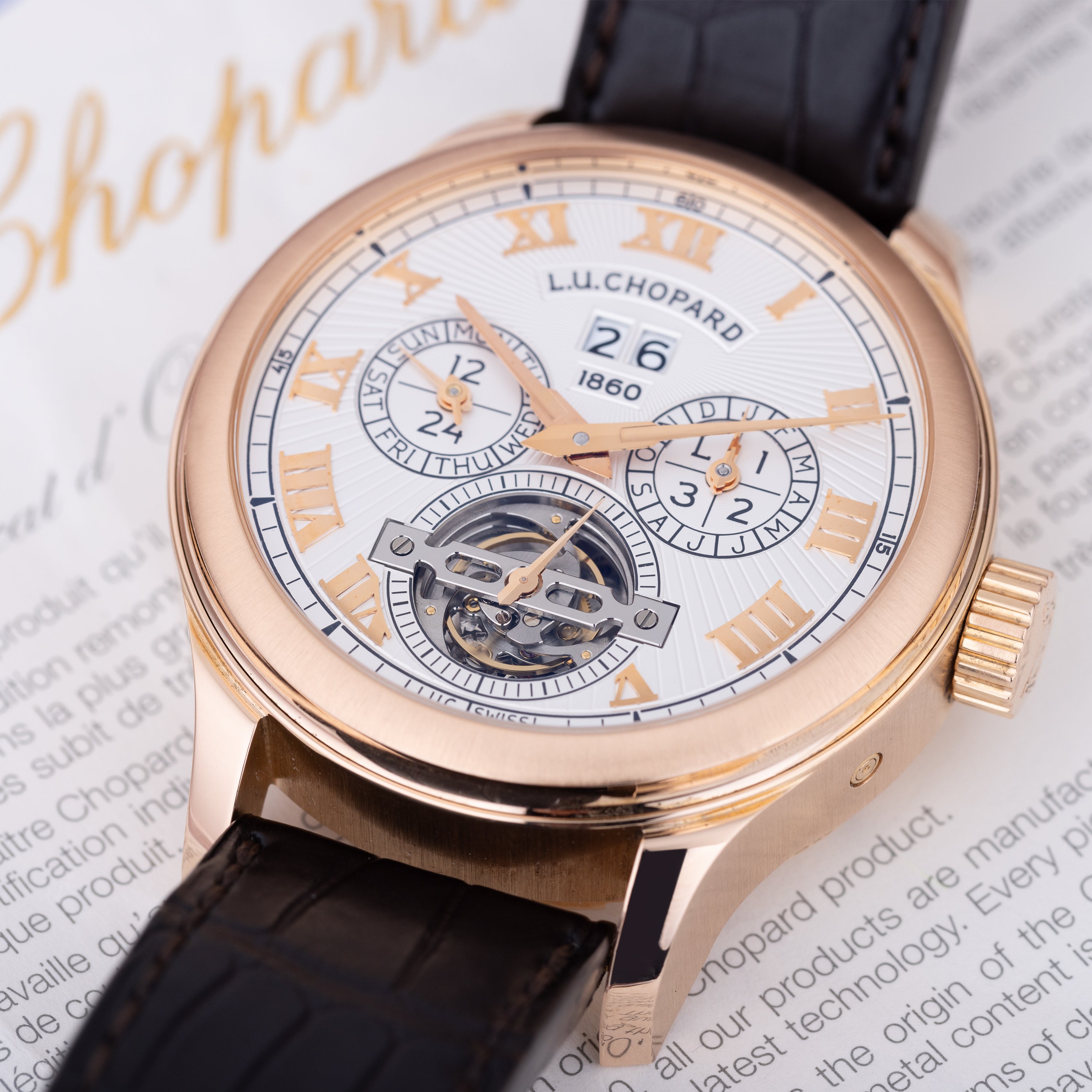Chopard L.U.C 150 ALL-IN-ONE | REF. 161925-5001 | Limited to 15 Pieces | Tourbillon, Perpetual Calendar, Equation of TIme, Sunrise & Sunet, Moonphase & More | 18k Rose Gold | 46mm | Box & Papers | 2012
