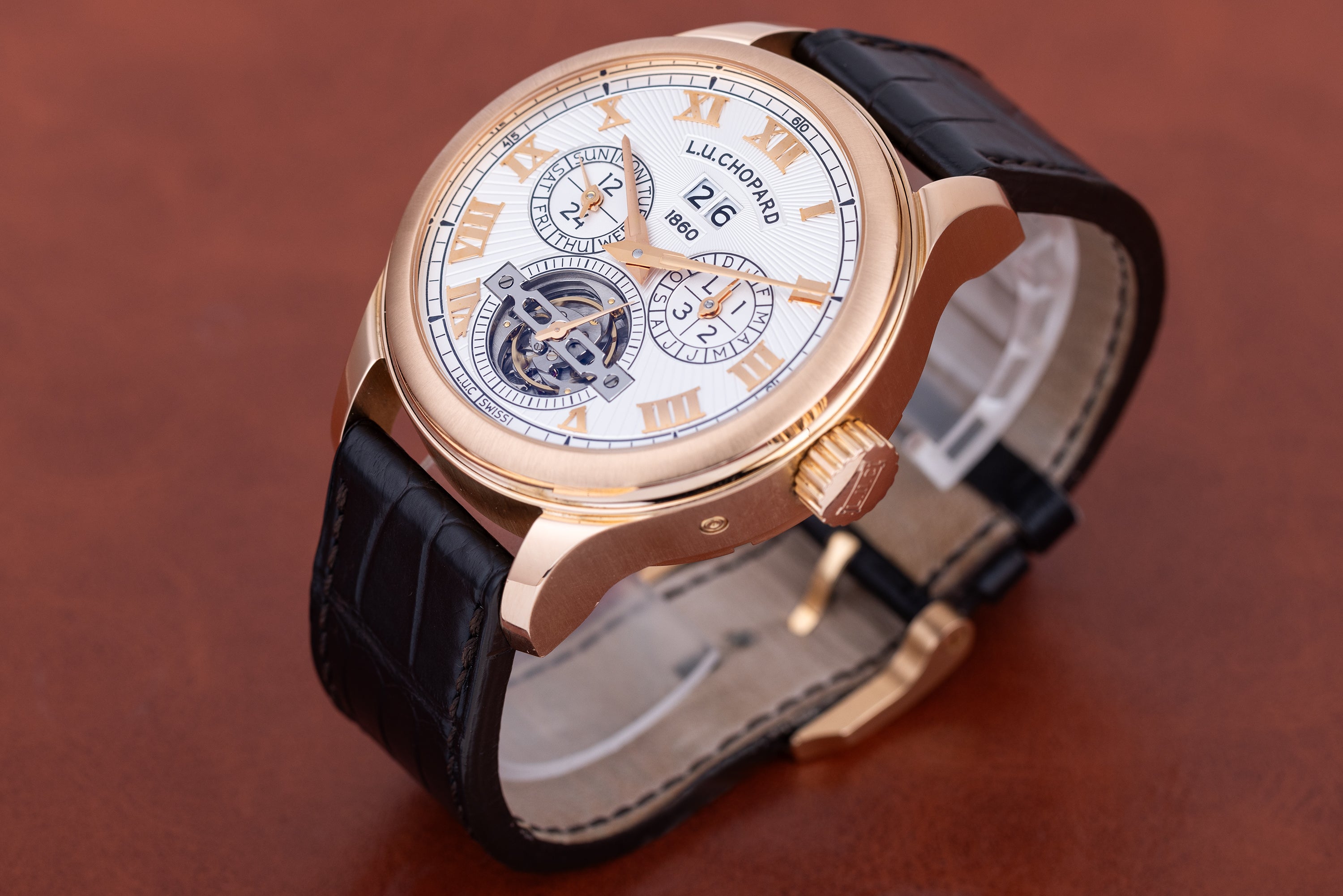 Chopard L.U.C 150 ALL-IN-ONE | REF. 161925-5001 | Limited to 15 Pieces | Tourbillon, Perpetual Calendar, Equation of TIme, Sunrise & Sunet, Moonphase & More | 18k Rose Gold | 46mm | Box & Papers | 2012