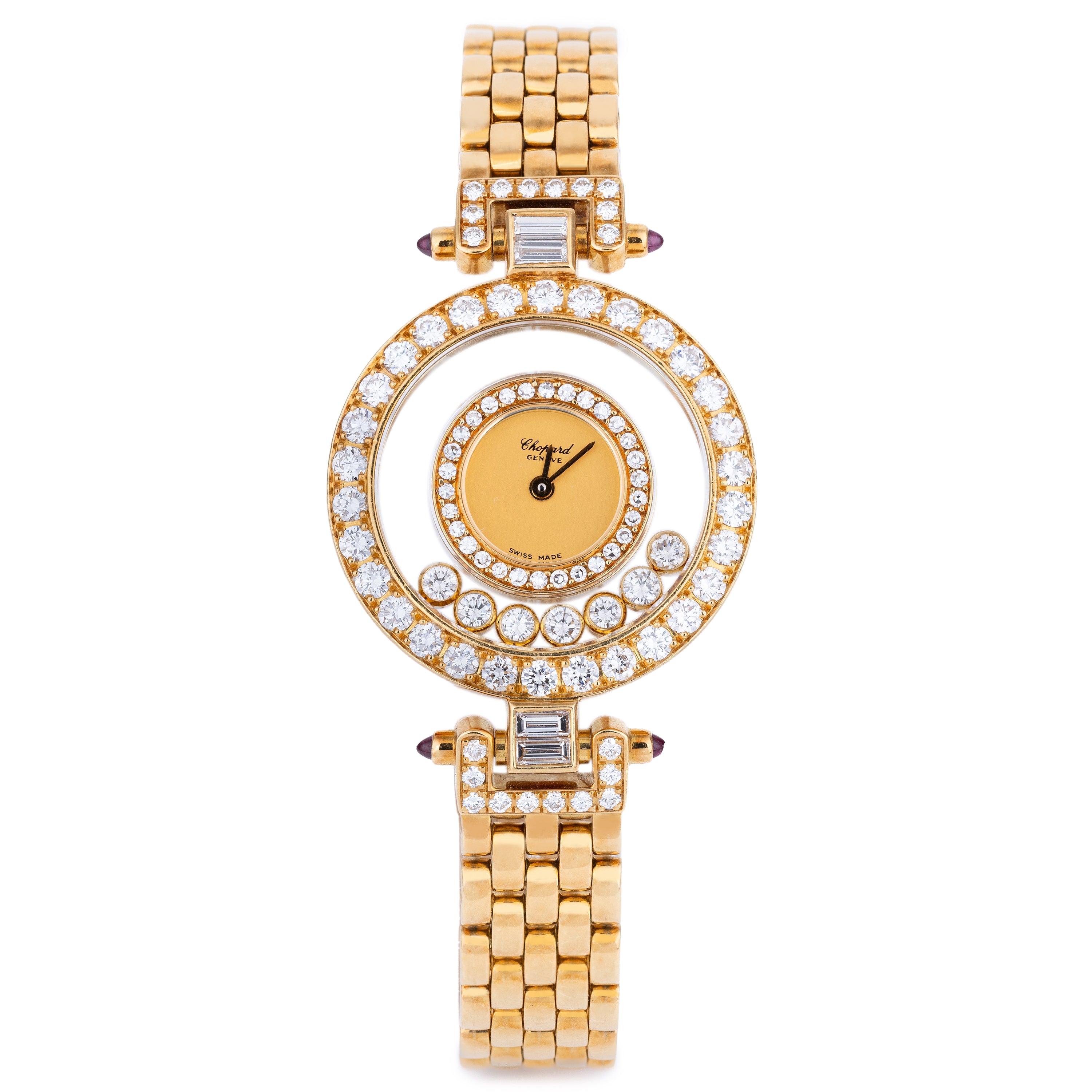 Chopard Happy Diamonds Ladies Watch | REF. 4118 | Brilliant Round & Baguette Diamonds | 18k Yellow Gold