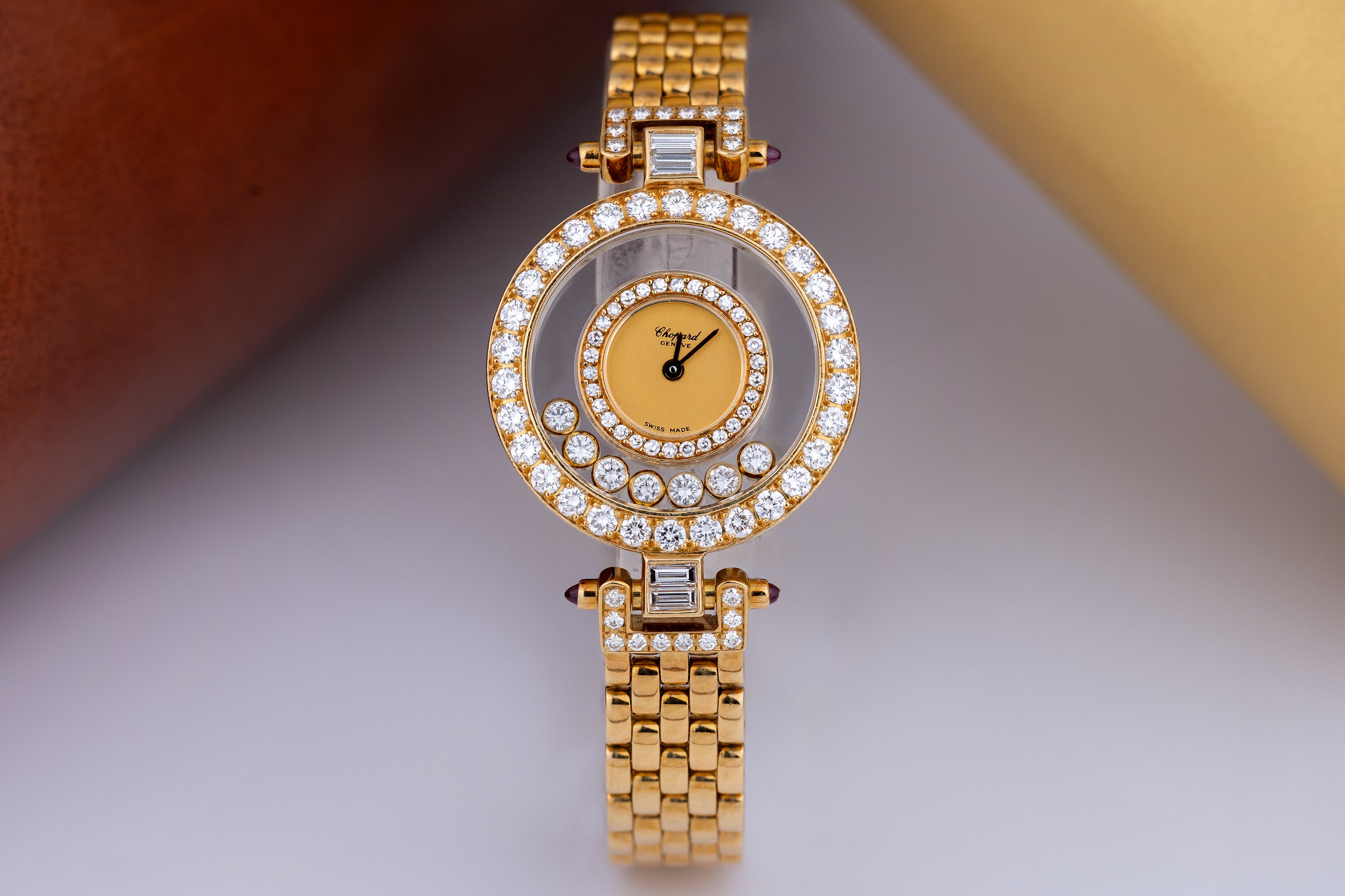 Chopard Happy Diamonds Ladies Watch | REF. 4118 | Brilliant Round & Baguette Diamonds | 18k Yellow Gold