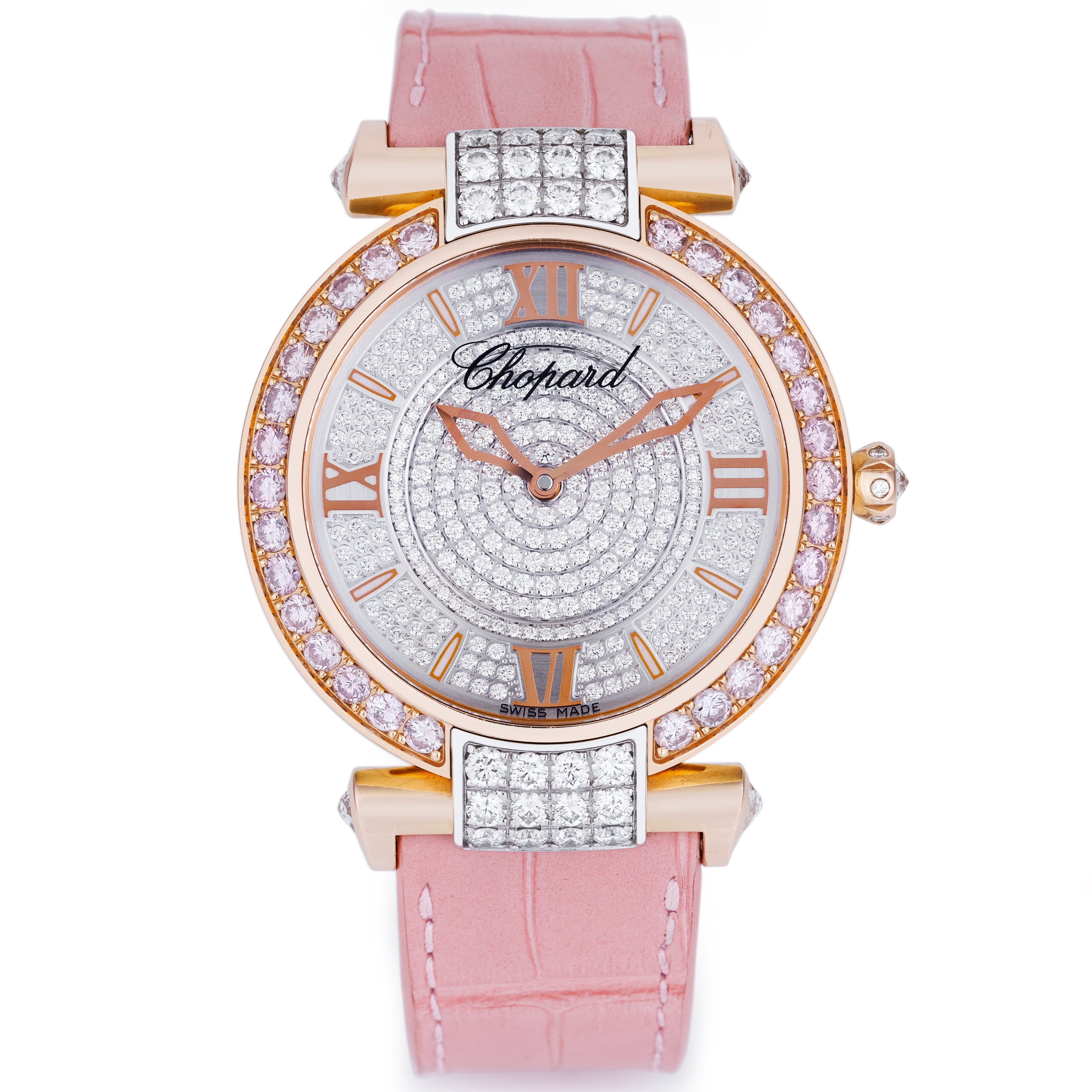 Chopard Happy Diamonds Ladies Watch | REF. 4239 | White & Pink Diamonds | 18k Rose Gold | 40mm