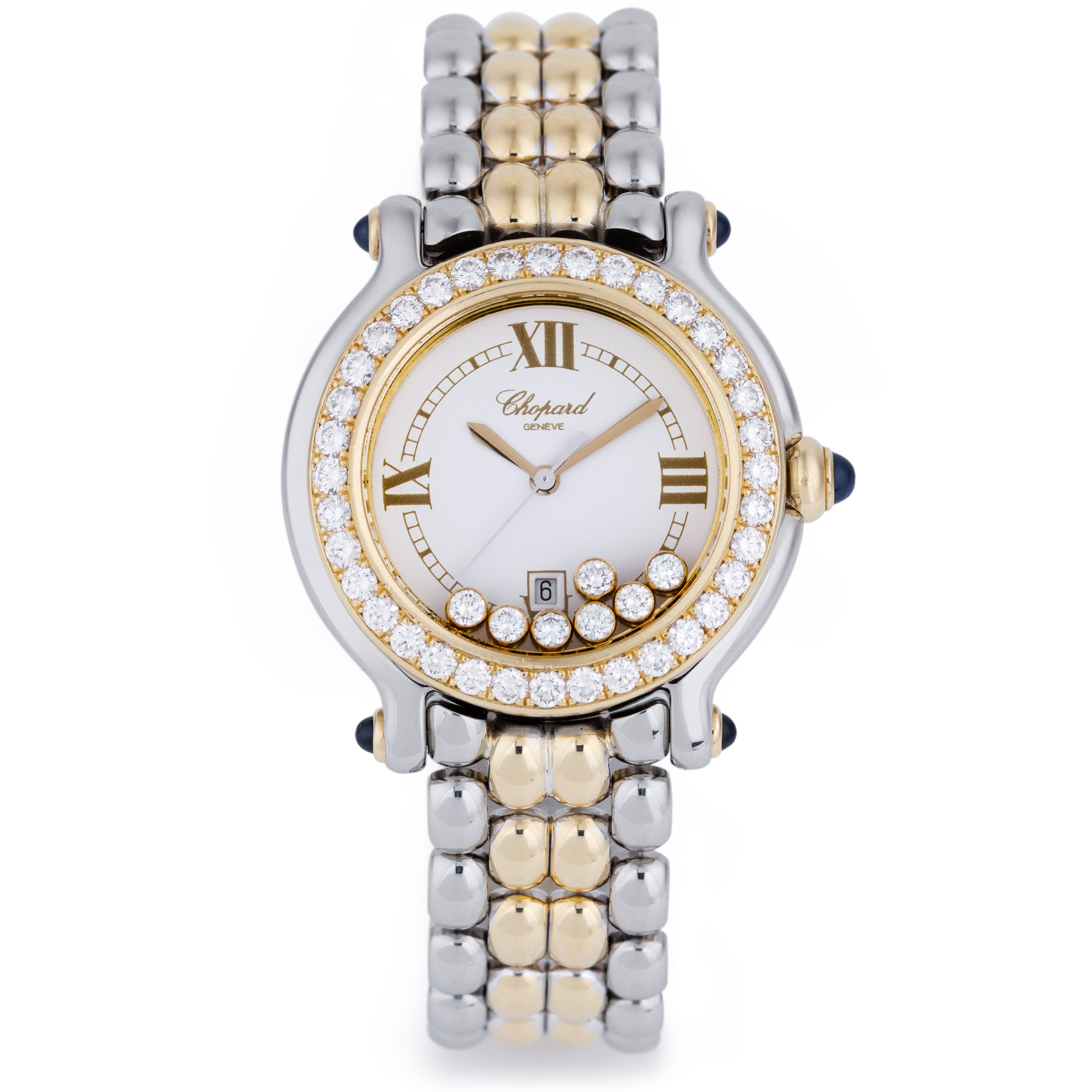 Chopard Happy Sport | REF. 27/8237-23/11 | 7 Floating Diamonds | 32.5mm | Stainless Steel & 18k Yellow Gold