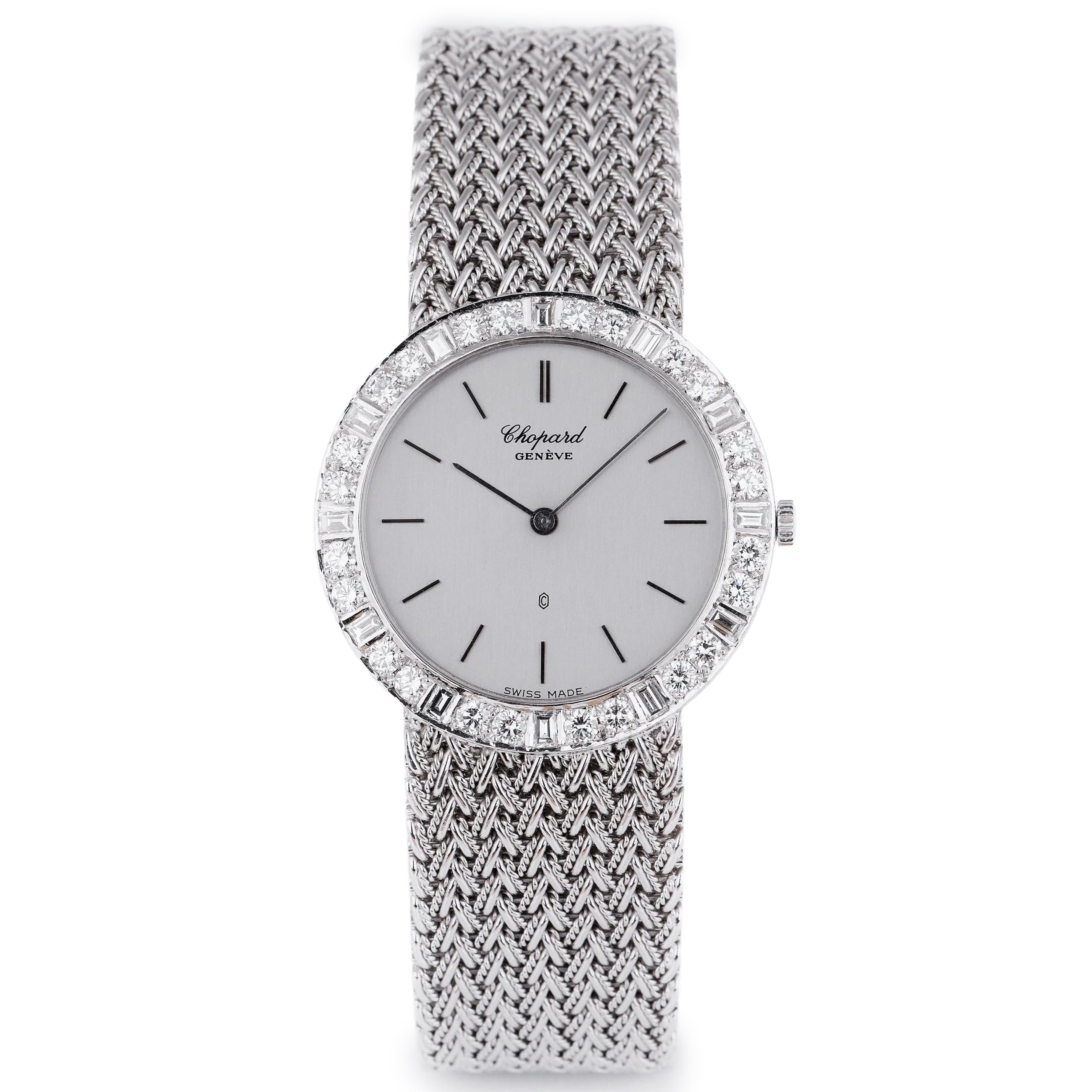 Chopard | REF. 419947 | Silver Dial | Diamond Bezel | 18k White Gold | 32.5mm | Circa 1990's