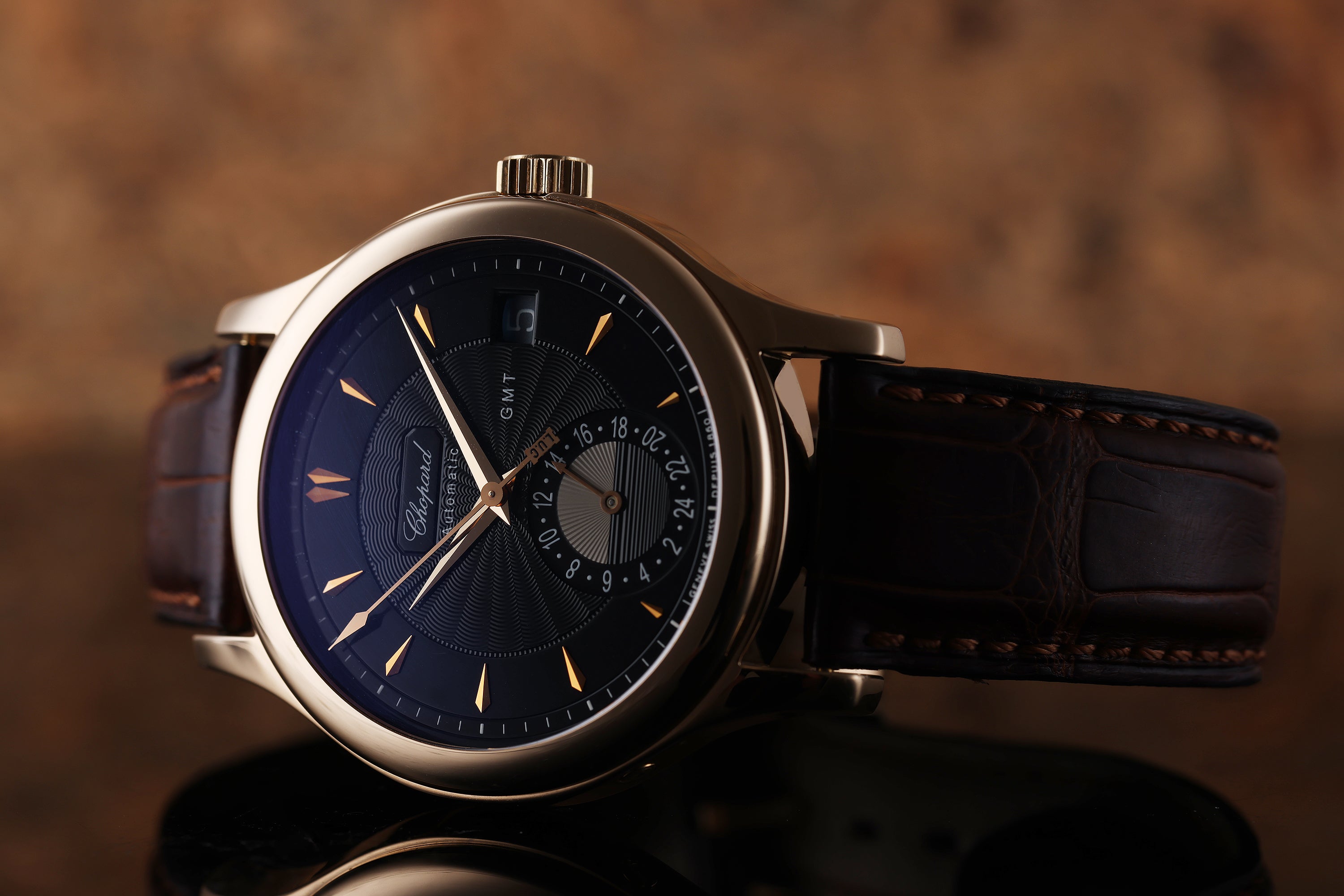 Chopard L.U.C GMT | REF. 16/1867 | Black Dial | 18k Rose Gold | 38mm | Automatic | 2010's