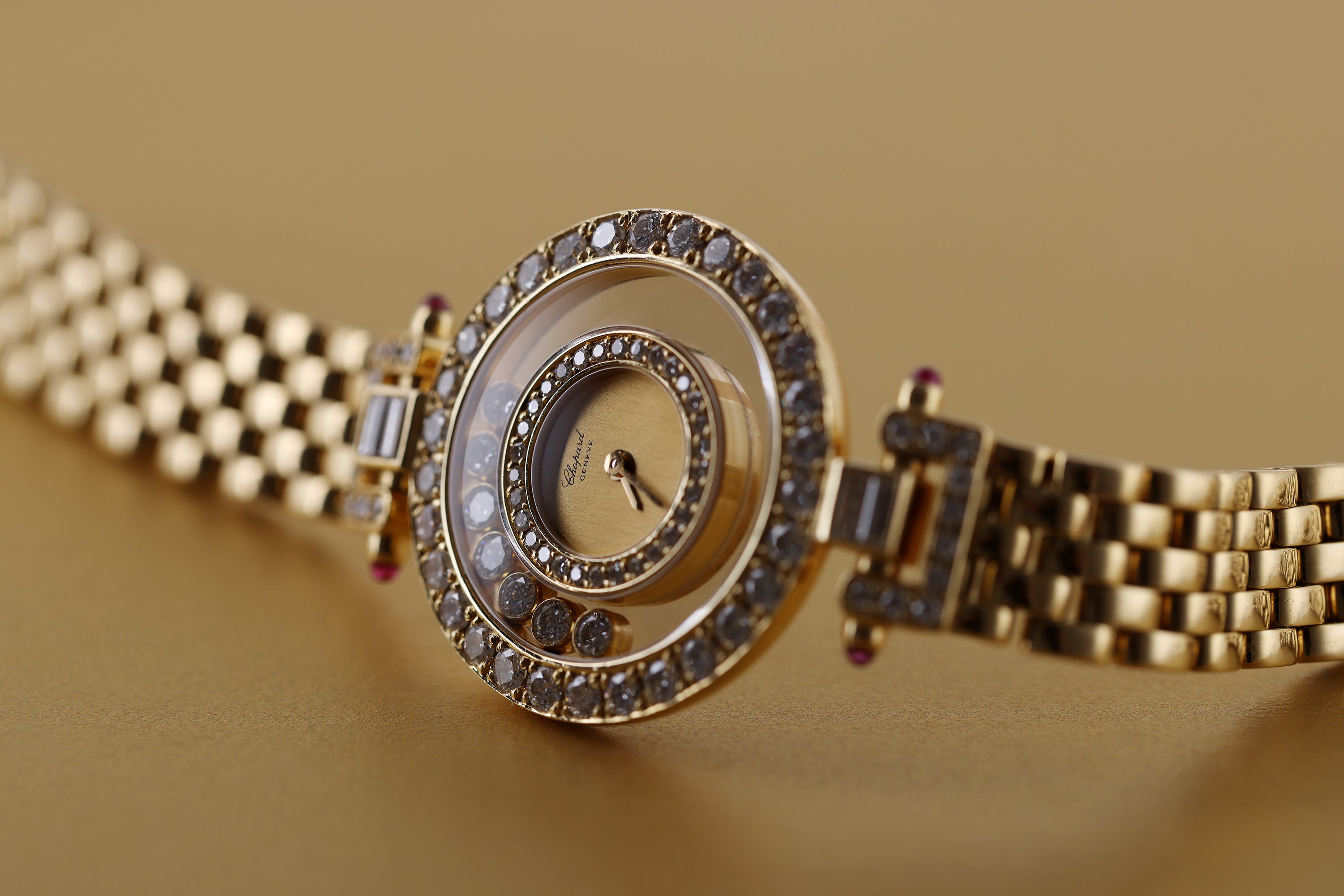 Chopard Happy Diamonds Ladies Watch | REF. 20/4846-21 or 4118 | Brilliant Round & Baguette Diamonds | 18k Yellow Gold