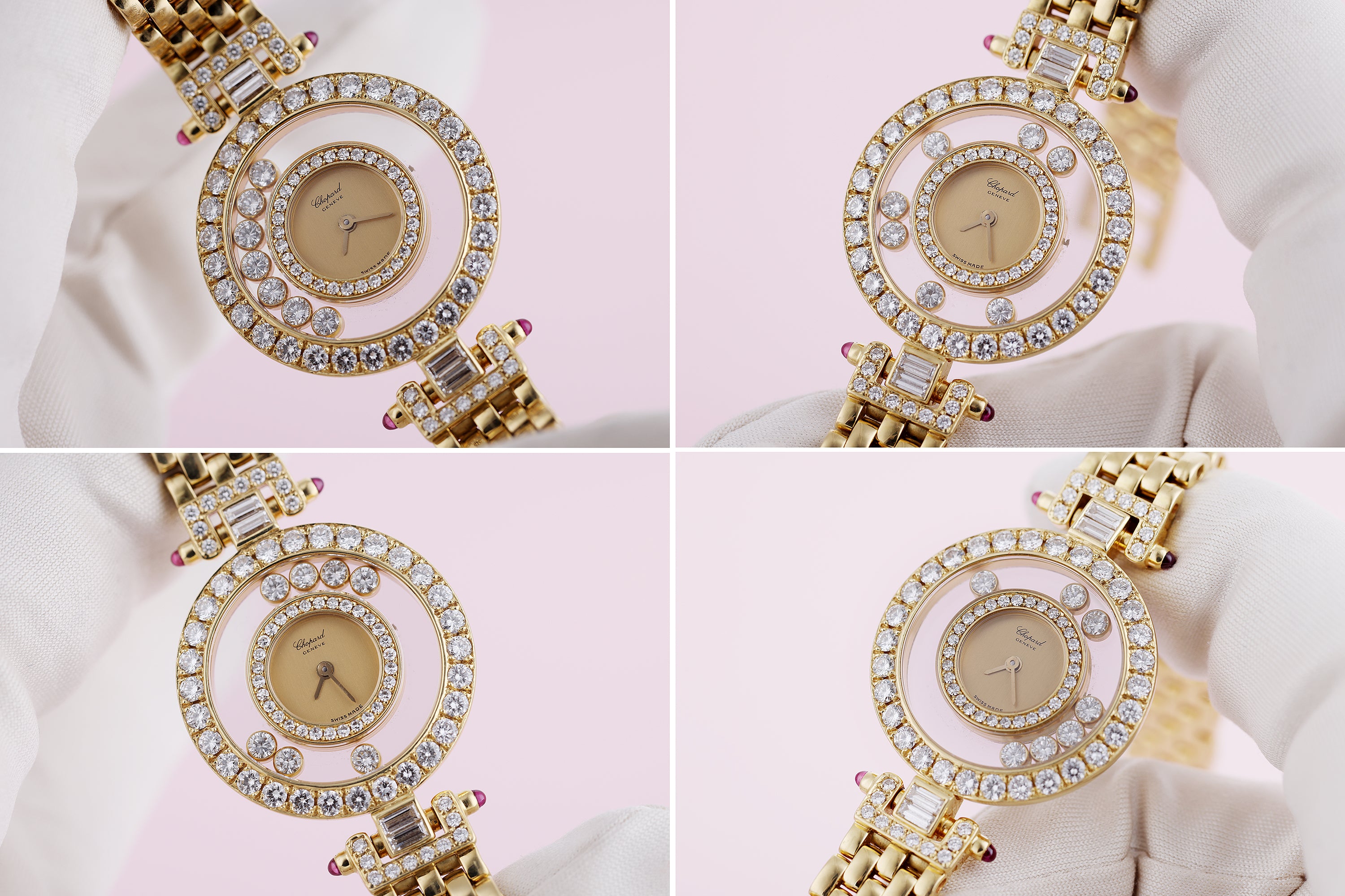 Chopard Happy Diamonds Ladies Watch | REF. 20/4846-21 or 4118 | Brilliant Round & Baguette Diamonds | 18k Yellow Gold