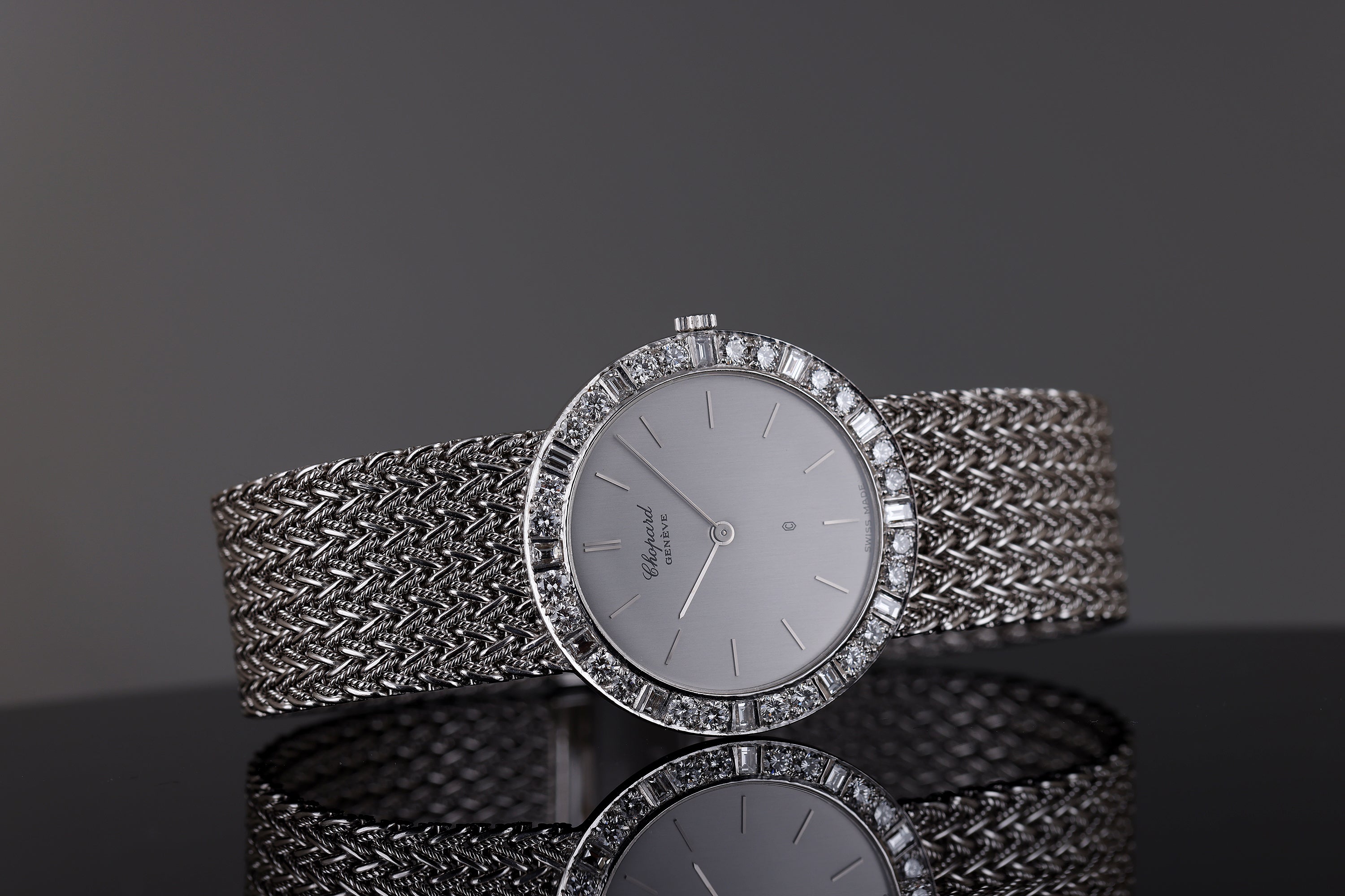 Chopard | REF. 419947 | Silver Dial | Diamond Bezel | 18k White Gold | 32.5mm | Circa 1990's