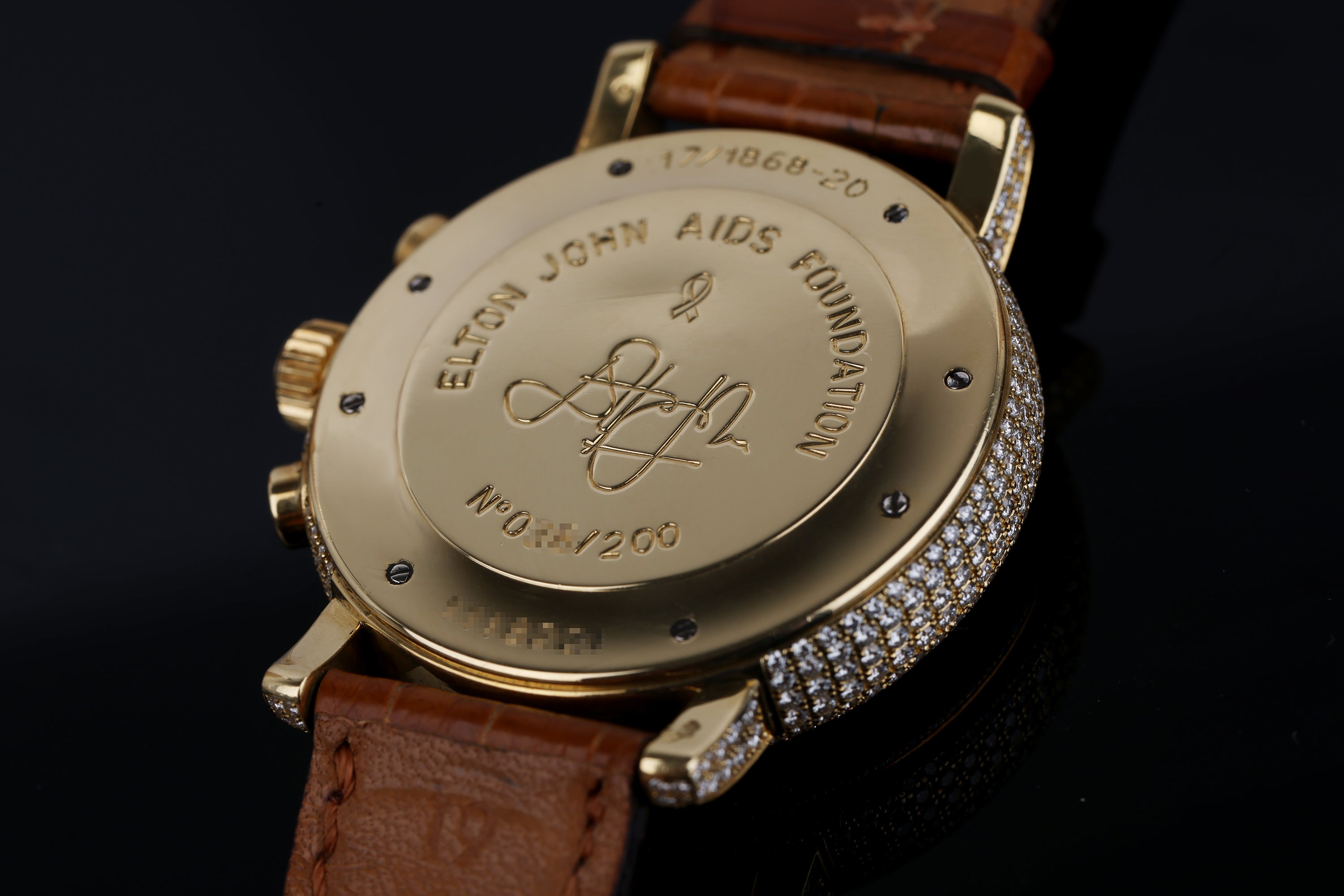 Chopard Elton John Foundation Chronograph | Limited Edition | REF. 17-1868-20 | Diamond Bezel & Dial | 39mm | 18k Yellow Gold