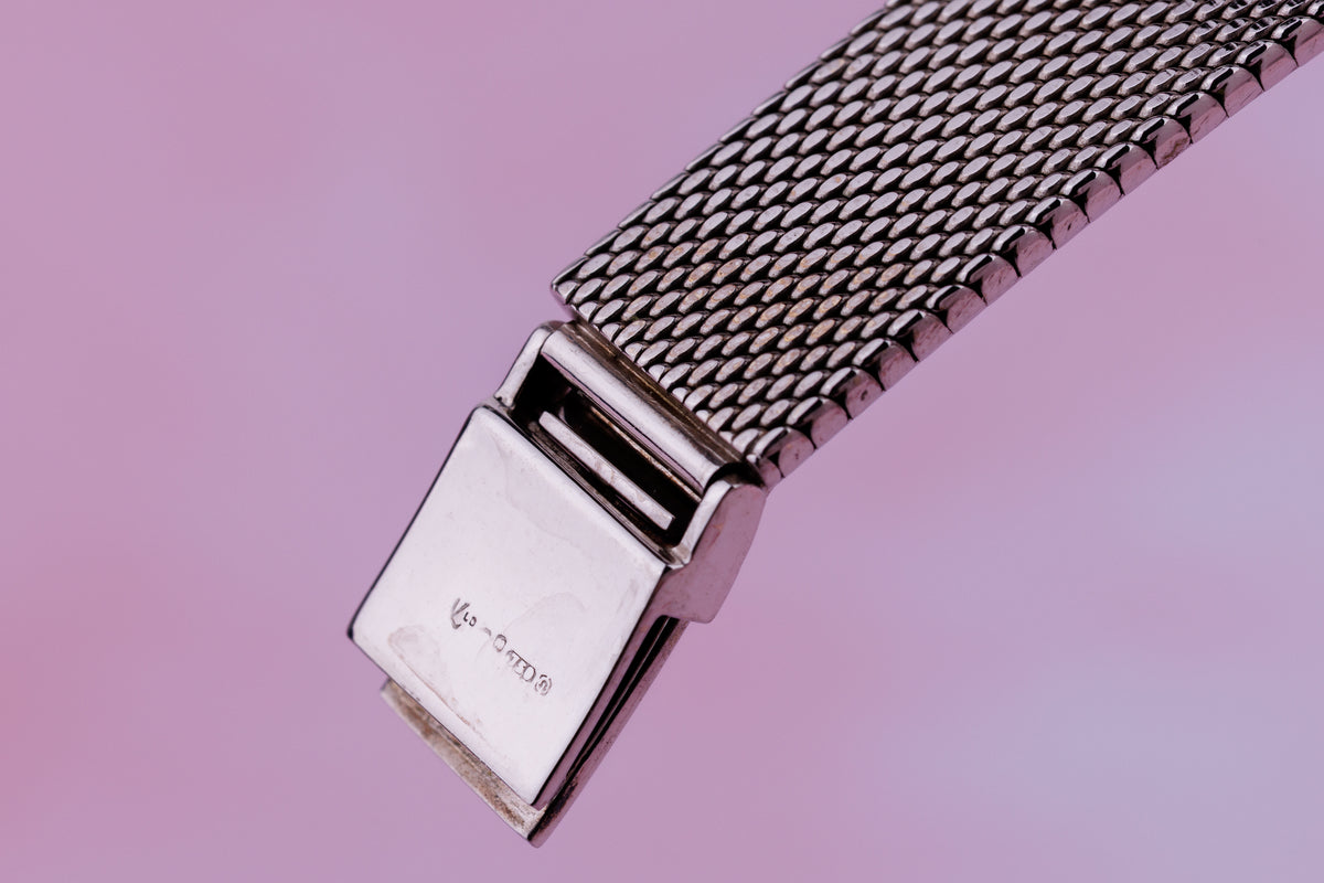 Chopard 1970's Ladies Vintage Wristwatch | Rare Diamond Bezel | 18k White Gold | Manual Wind | 26mm