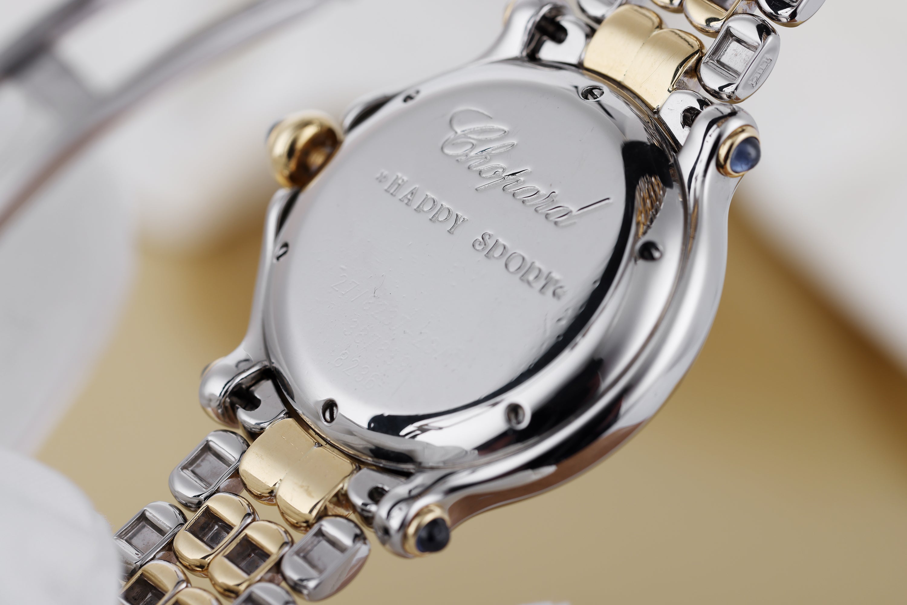 Chopard Happy Sport | REF. 27/8237-23/11 | 7 Floating Diamonds | 32.5mm | Stainless Steel & 18k Yellow Gold