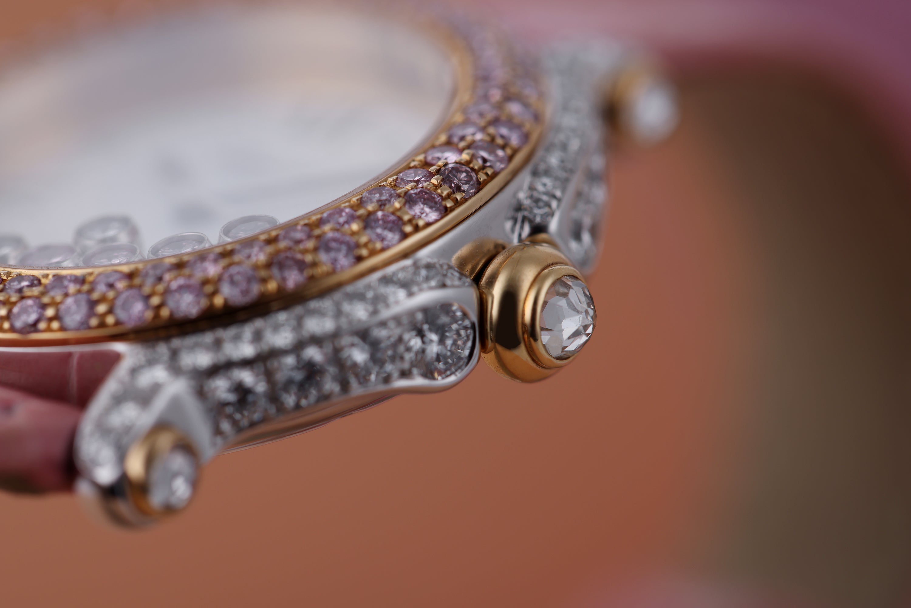 Chopard Happy Sport | REF. 4144 | Pink & White Diamonds | 18k White & Rose Gold